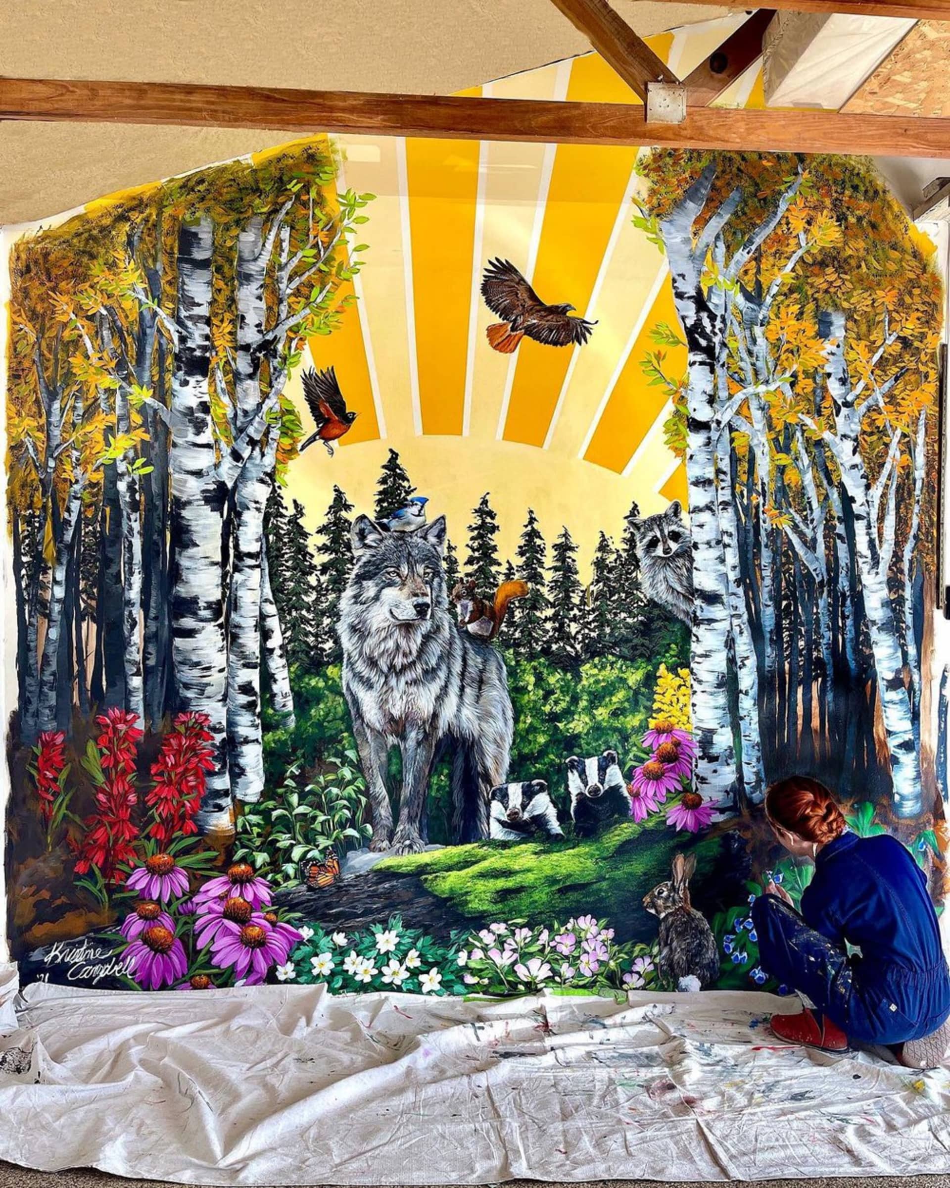 Fauna Meets Flora in the Northern Woods, Residential by Kristine Campbell