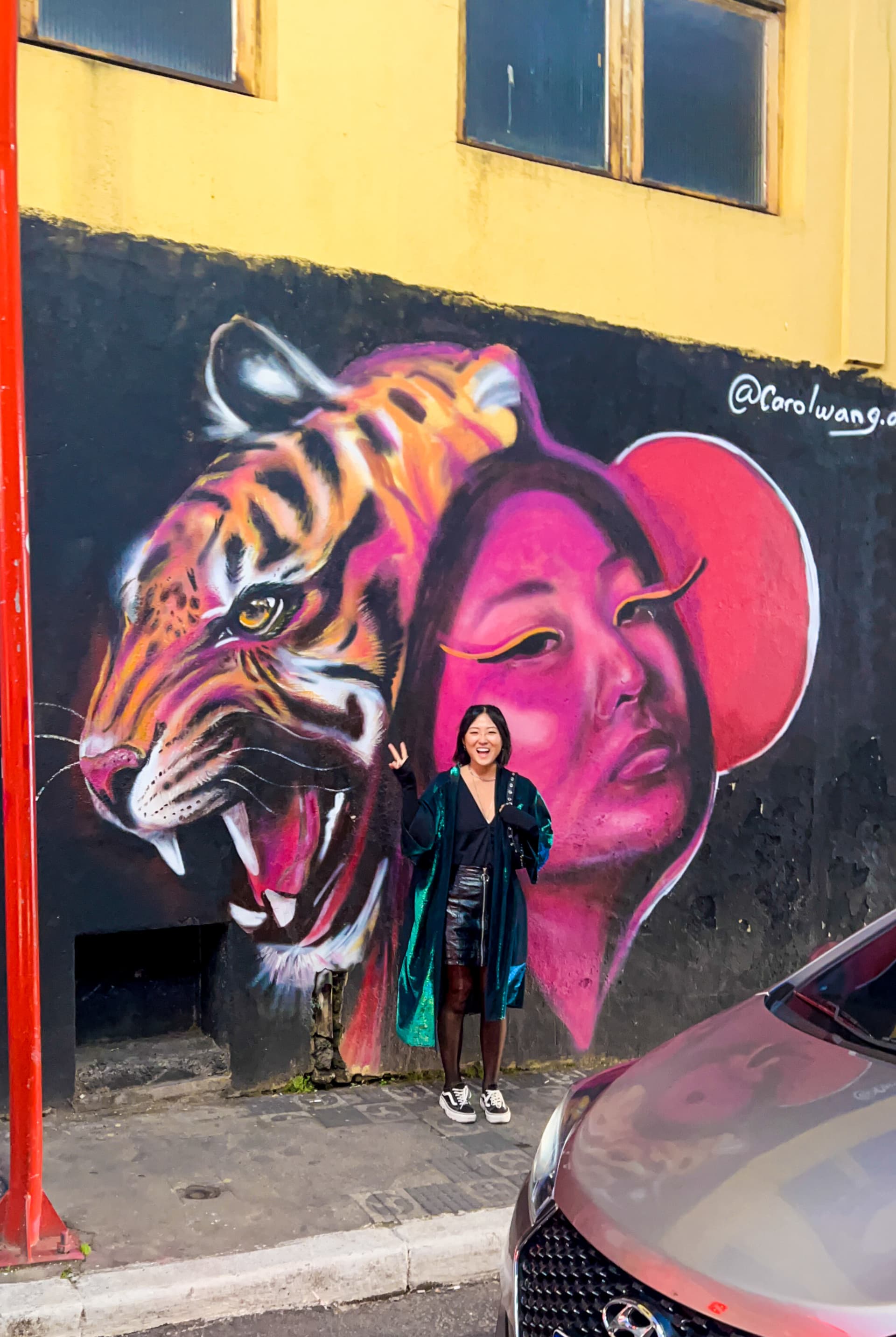 Self Portrait Mural - Liberdade Brasil by Carol Wang
