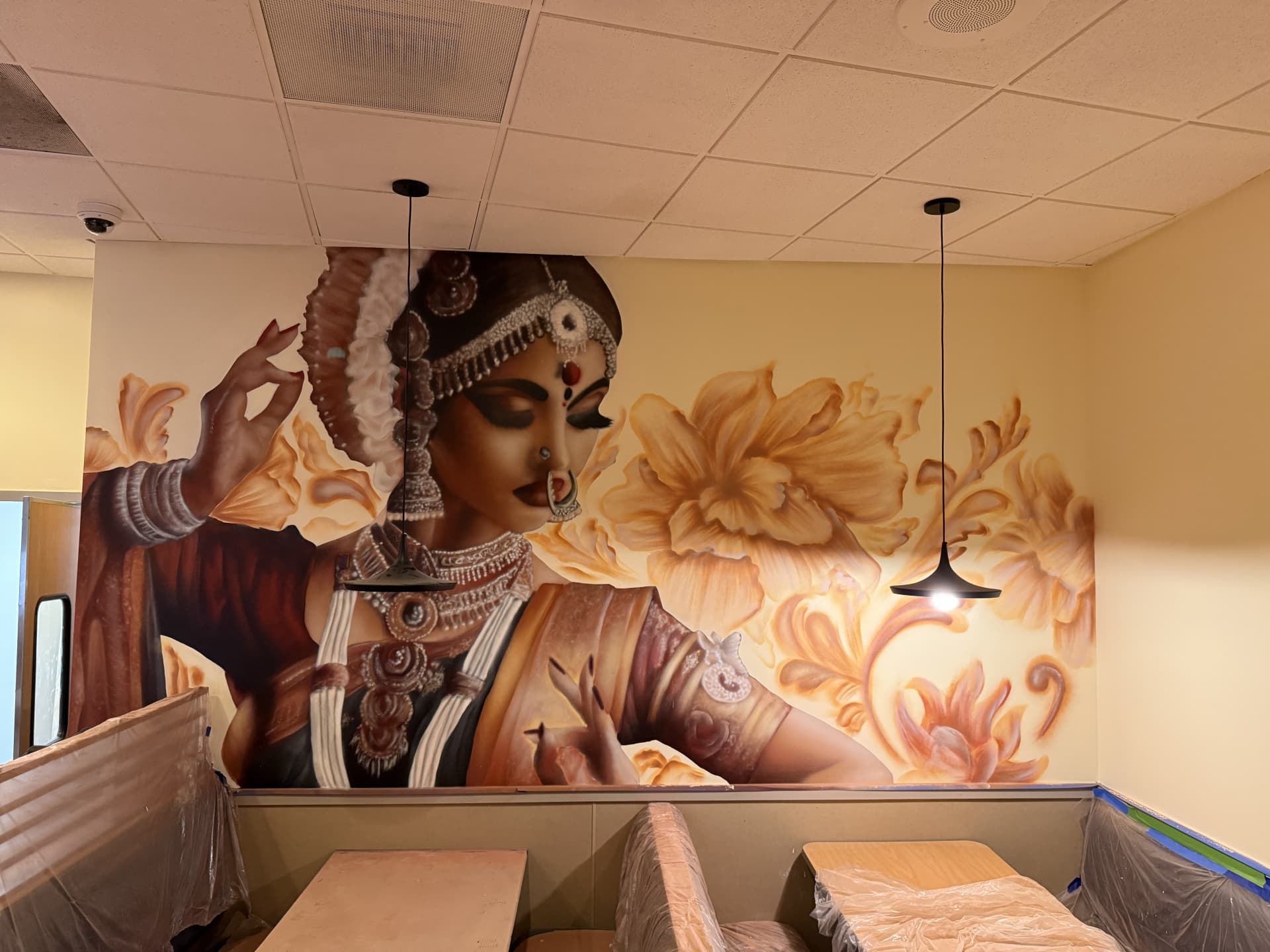 Indian dance mural by Deadfolks