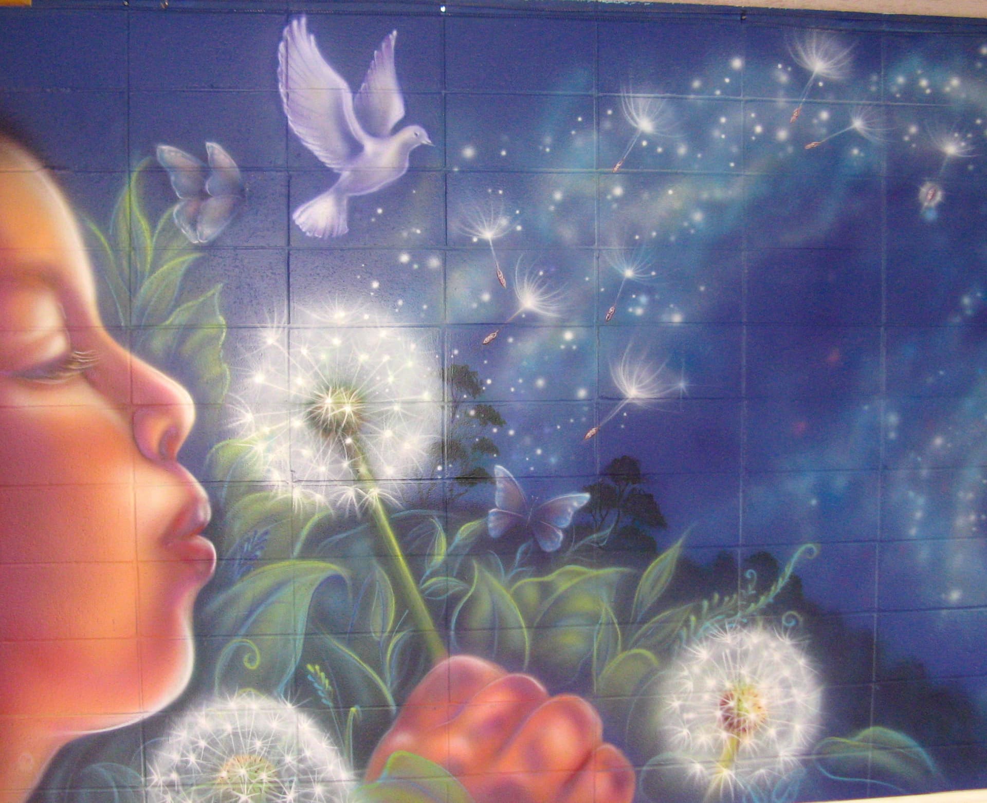Yoga Studio Mural  by Jayna Berry