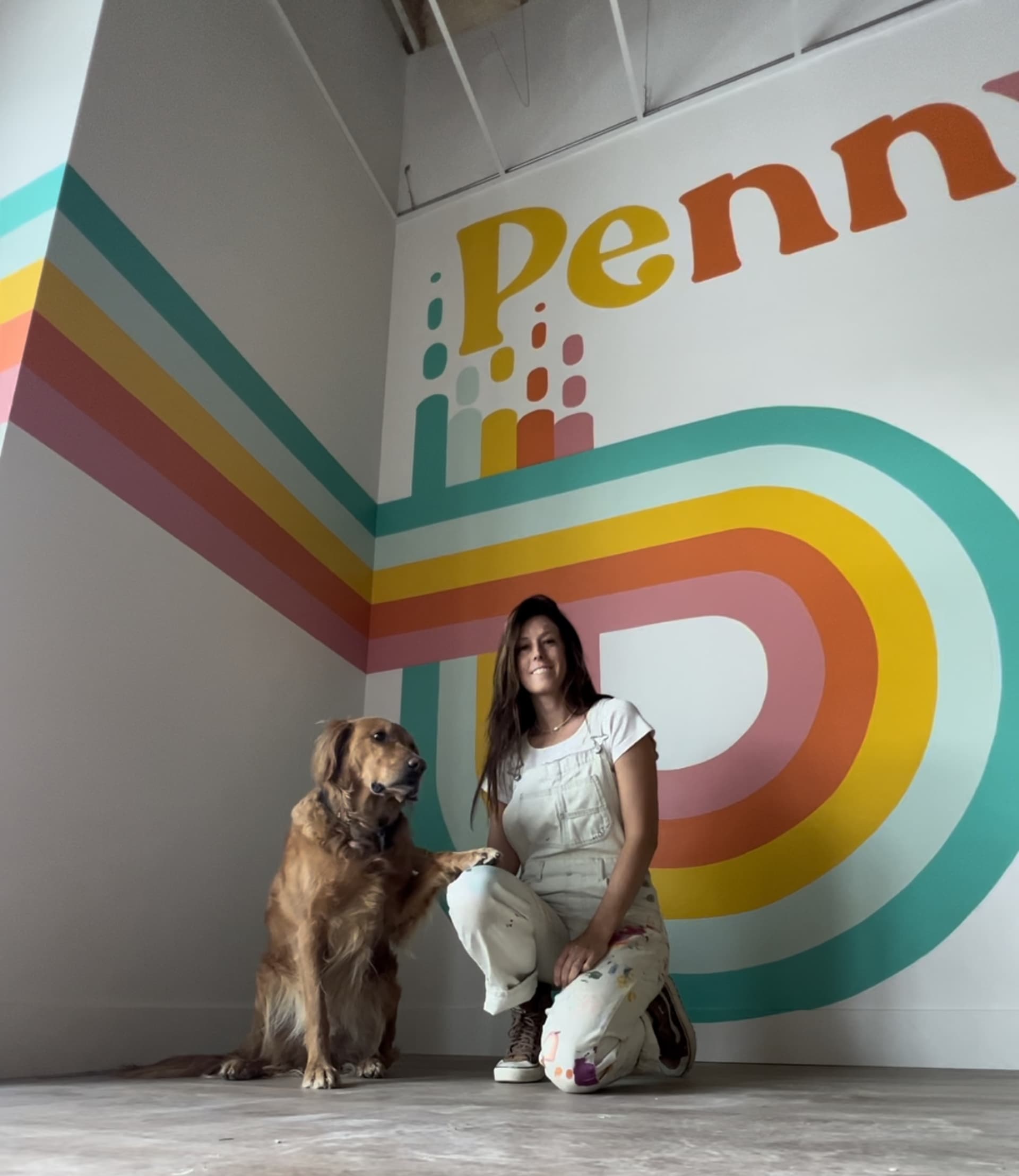 Penny Lane Logo with Stripe Mural by Chelseablosil
