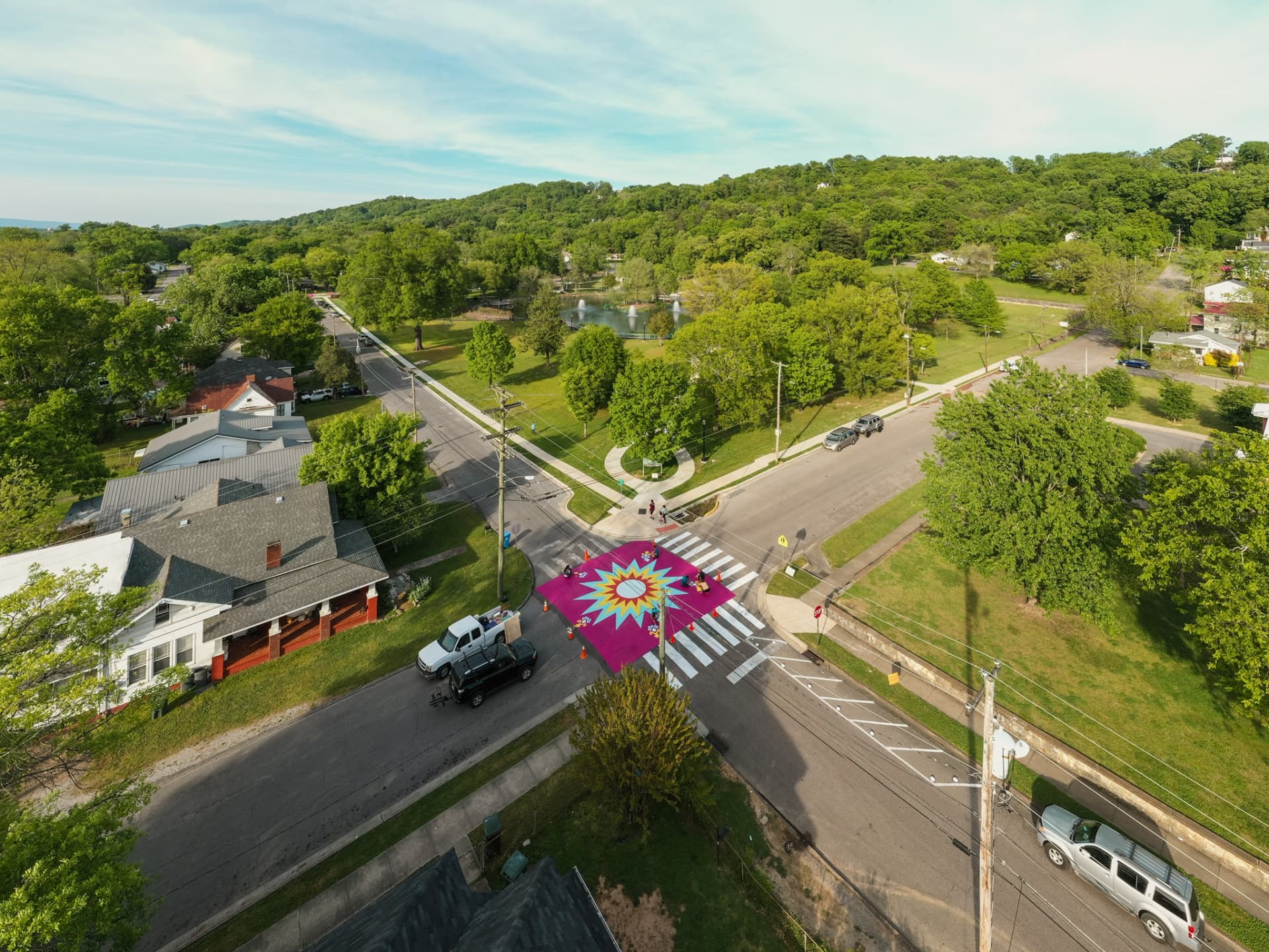 East Lake Park Asphalt Art Installation by Jazmine