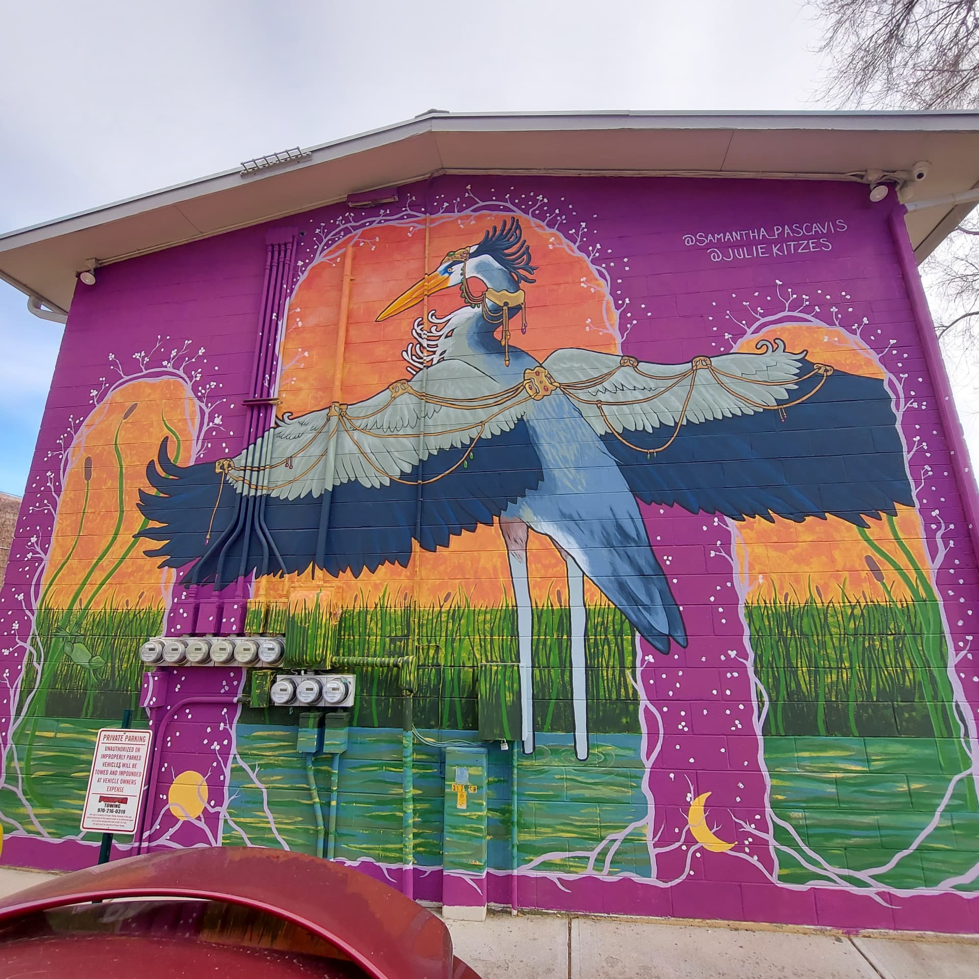 Erin the Heron - collab with Samantha Pascavis by Julie Kitzes