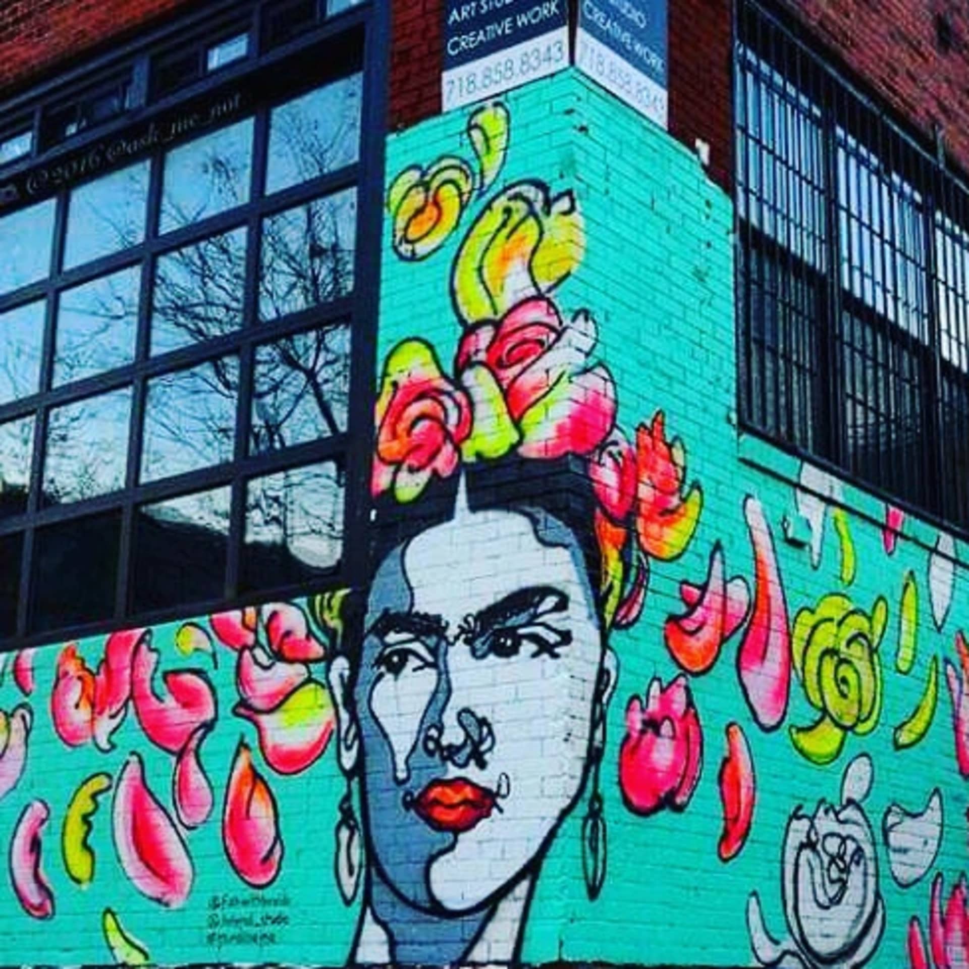 Frida spreading her flowers to the Universe by Uta Brauser aka fishwithbraids