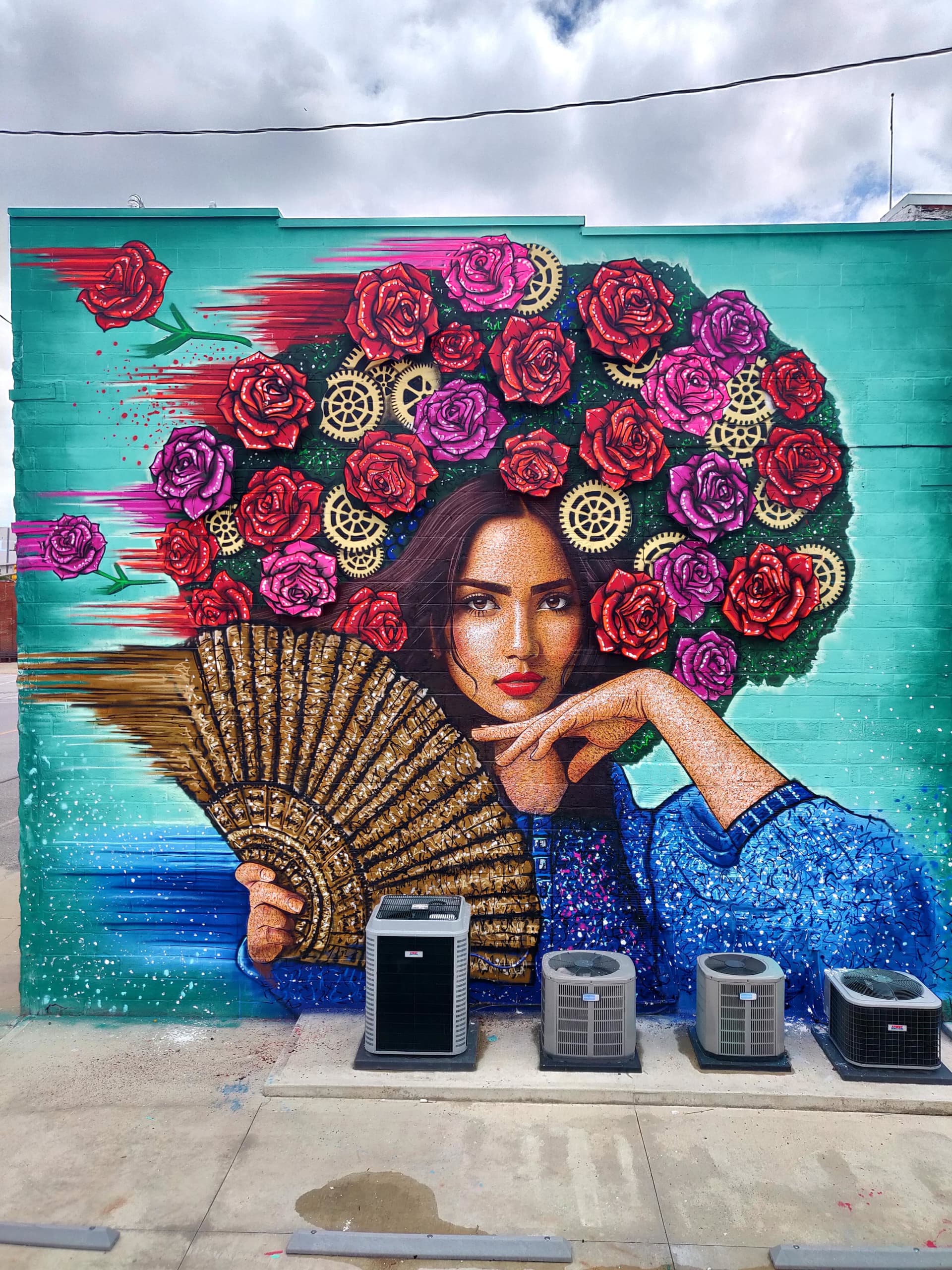 Estela - mechanical mural electrically powered (12 motors) see reel on https://www.instagram.com/reel/C0CUROVIpgc/ by Artiste Rast