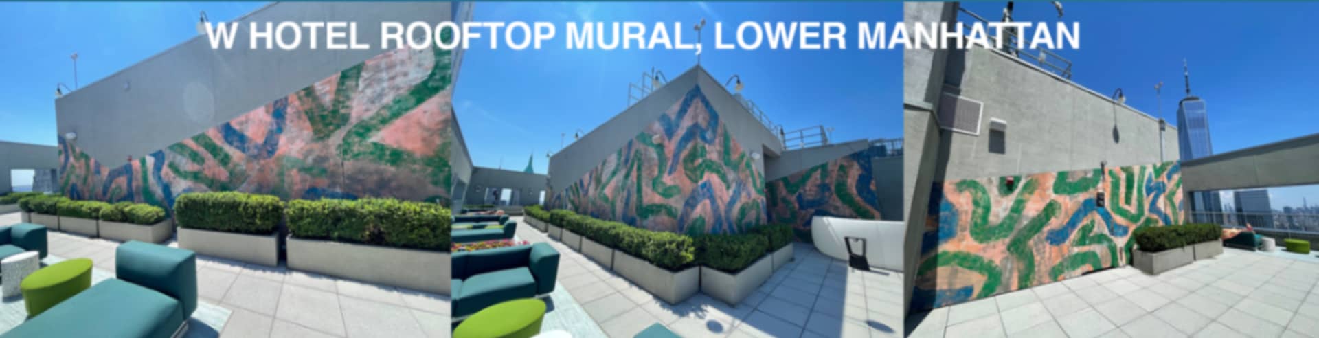 W Hotel Residences Rooftop Mural by Danielle Mastrion