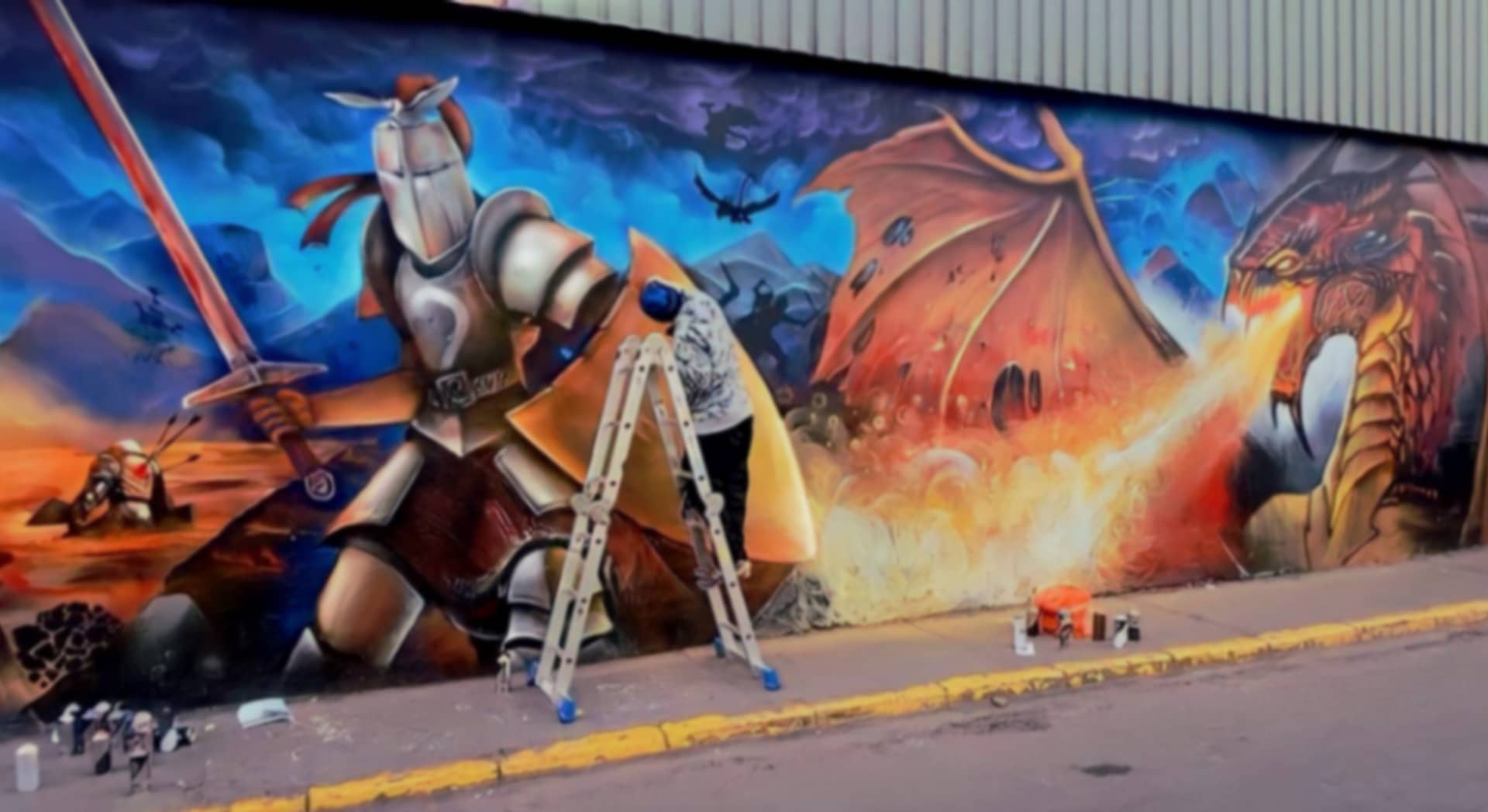 Knights and dragons by Raize