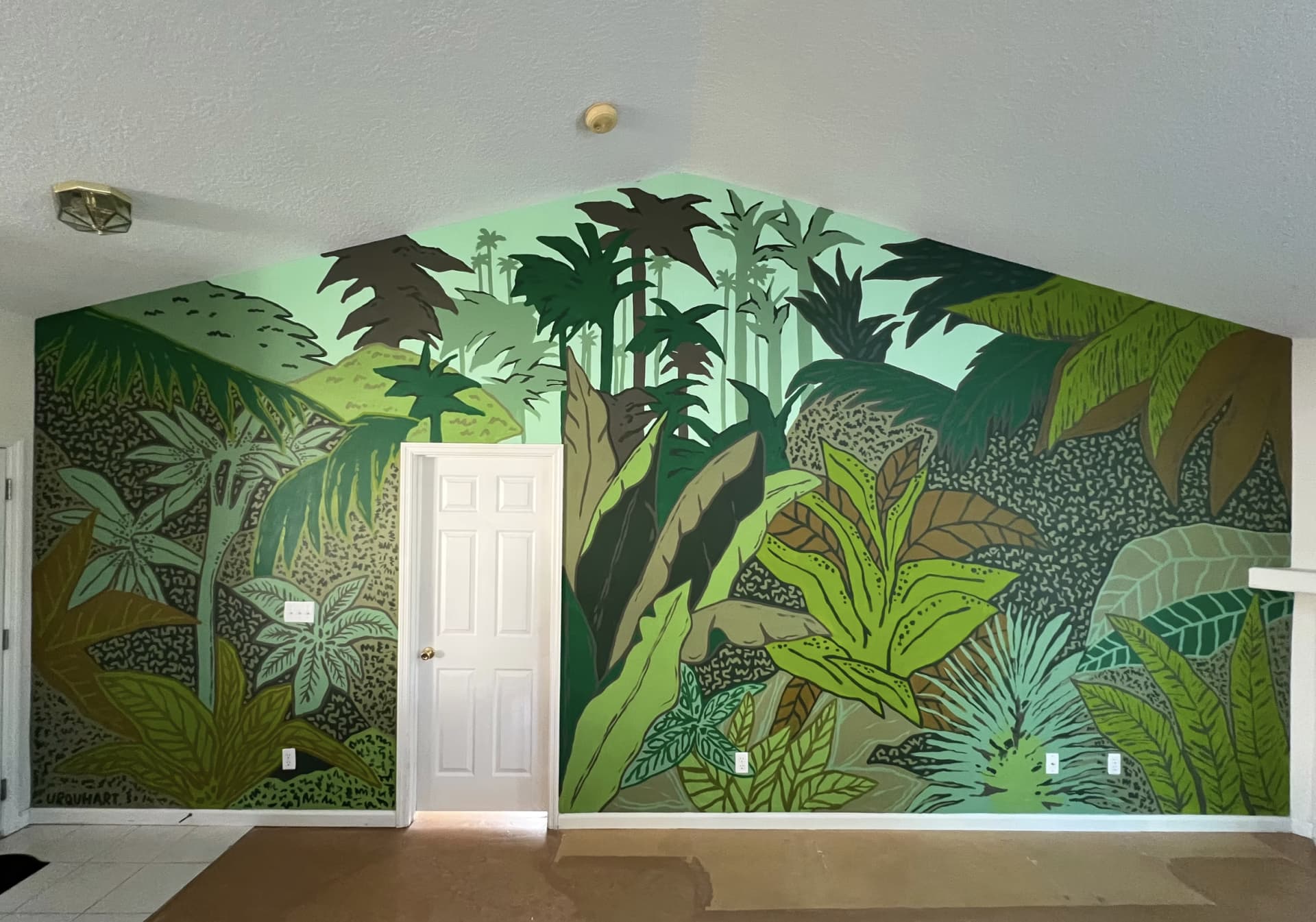 Emerald Canopy: A Tropical Reverie Unfolds by URQUH.ART