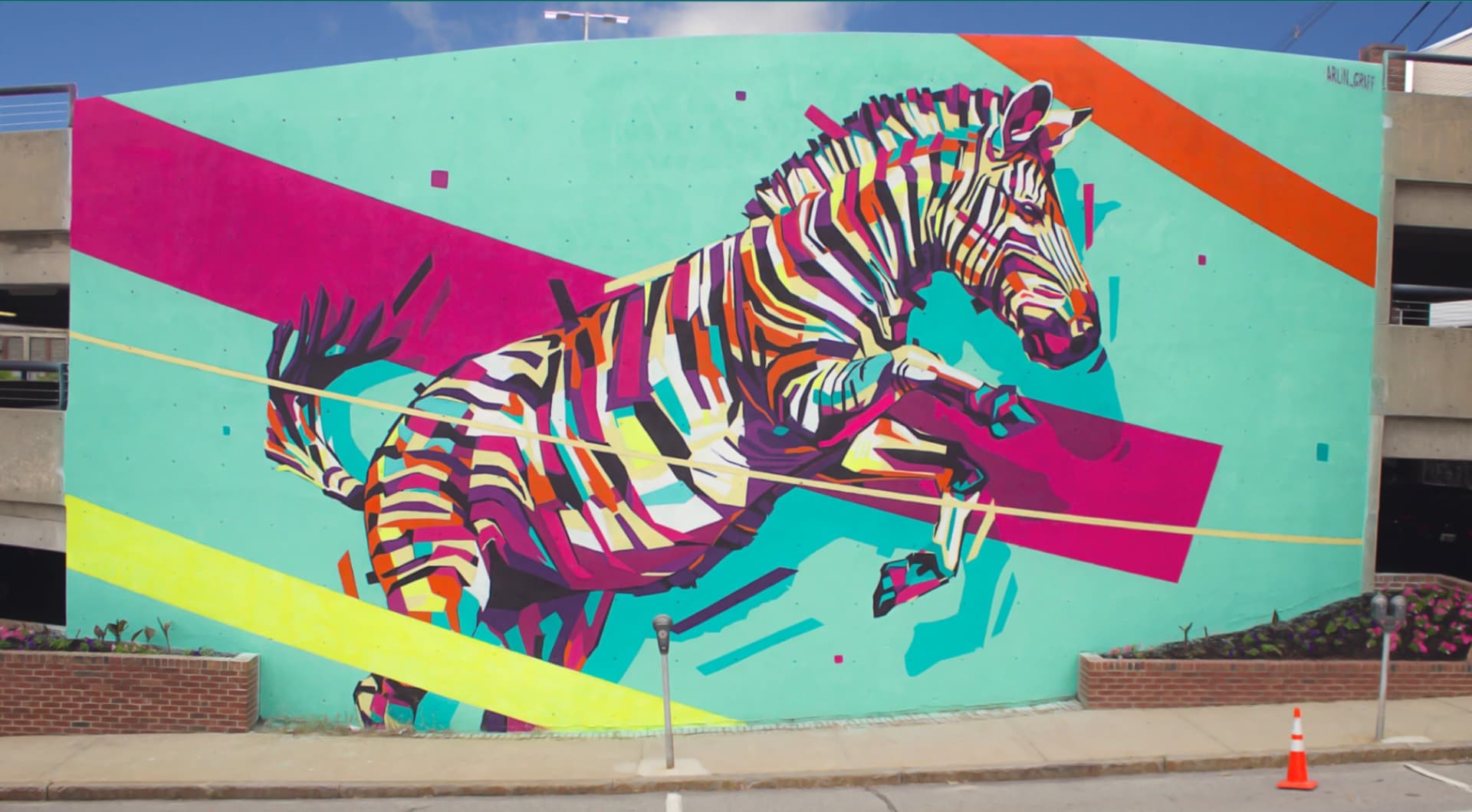 Zebra B&W together by Arlin Graff