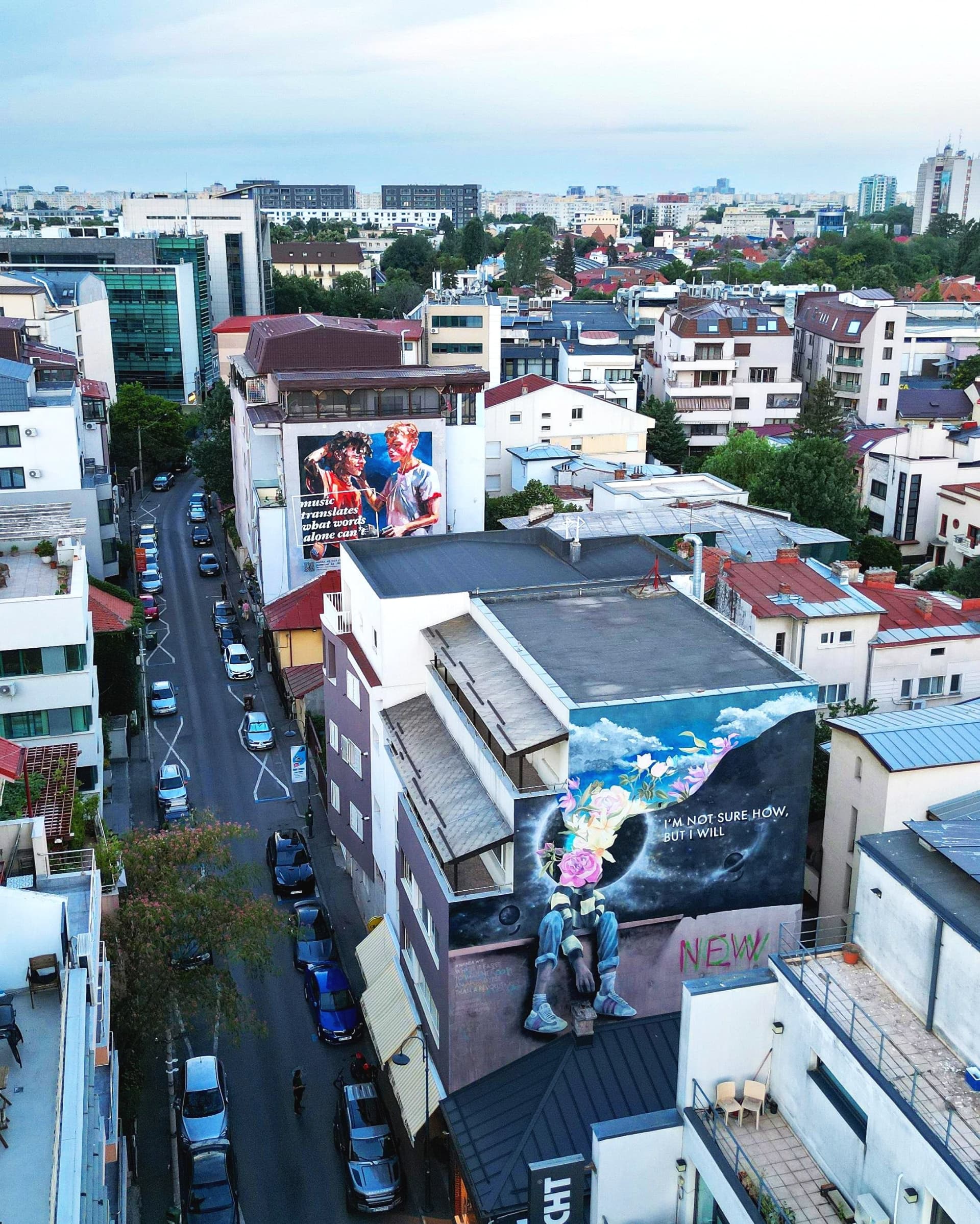 two murals onthe same street by Wanda