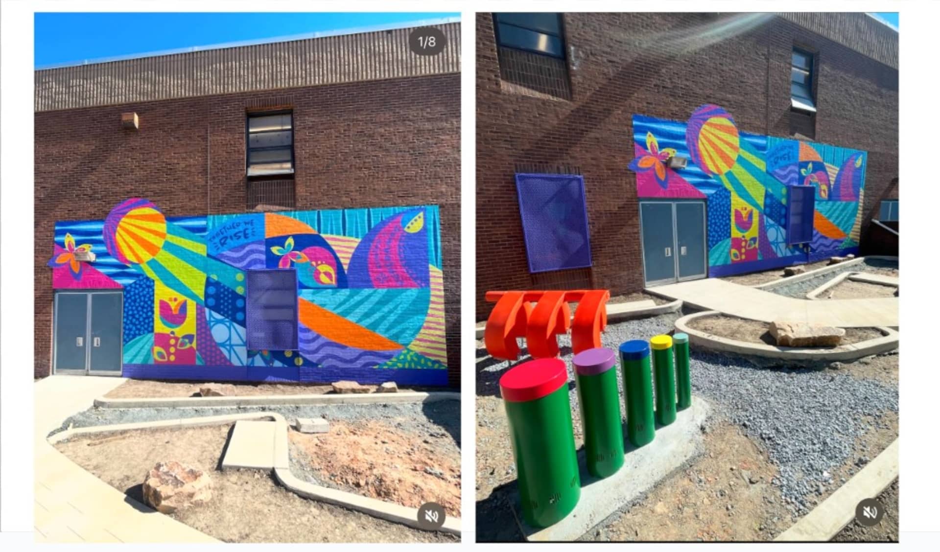 Playground Mural for Tench Tilghman with Sol Raya Public Spaces by Catherine Rupan Mapp