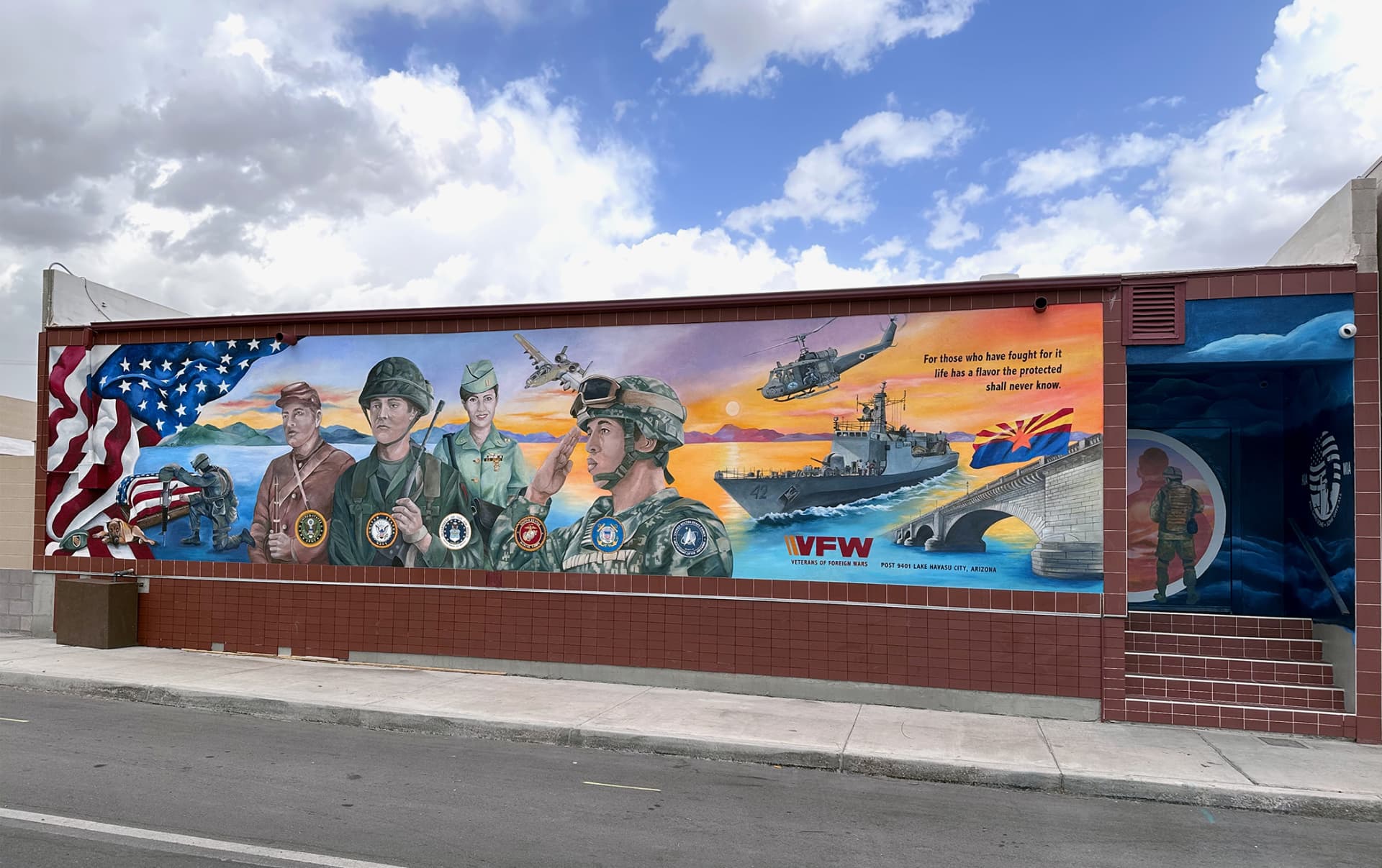 Veterans Memorial Mural  by Aniko 