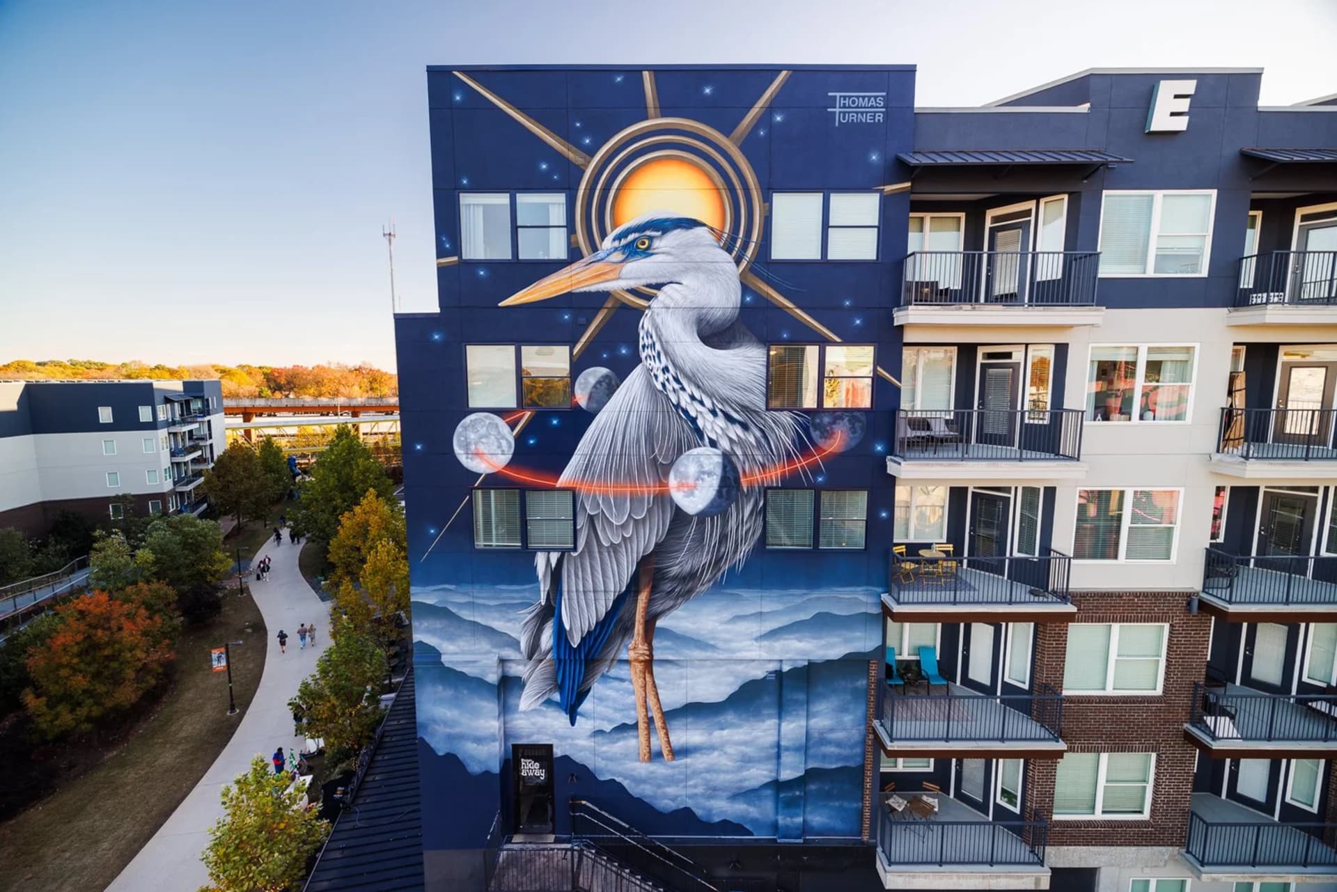Celestial Heron in Urban Harmony by Thomas Turner