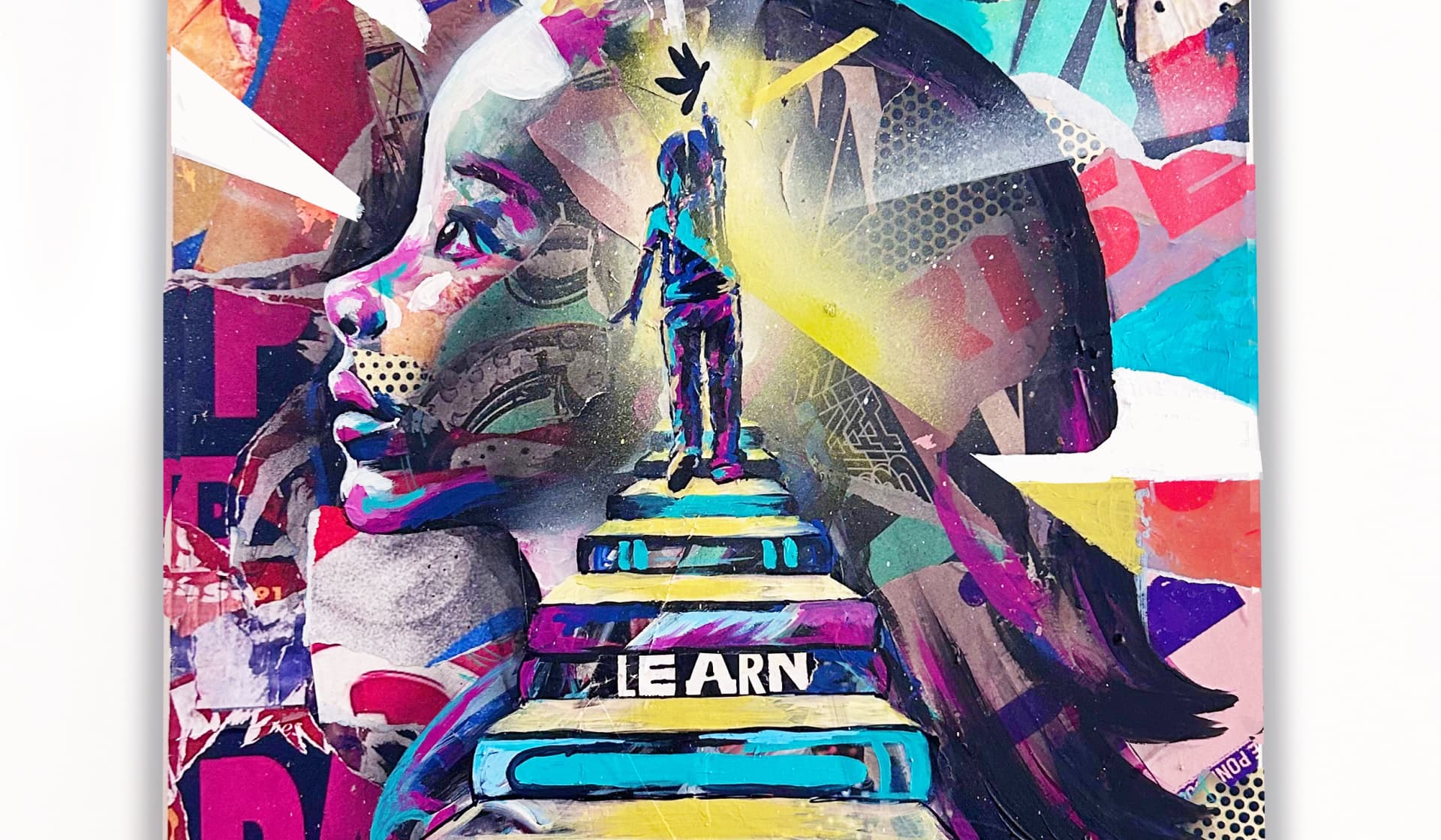 leaders in learning - kids school mural 