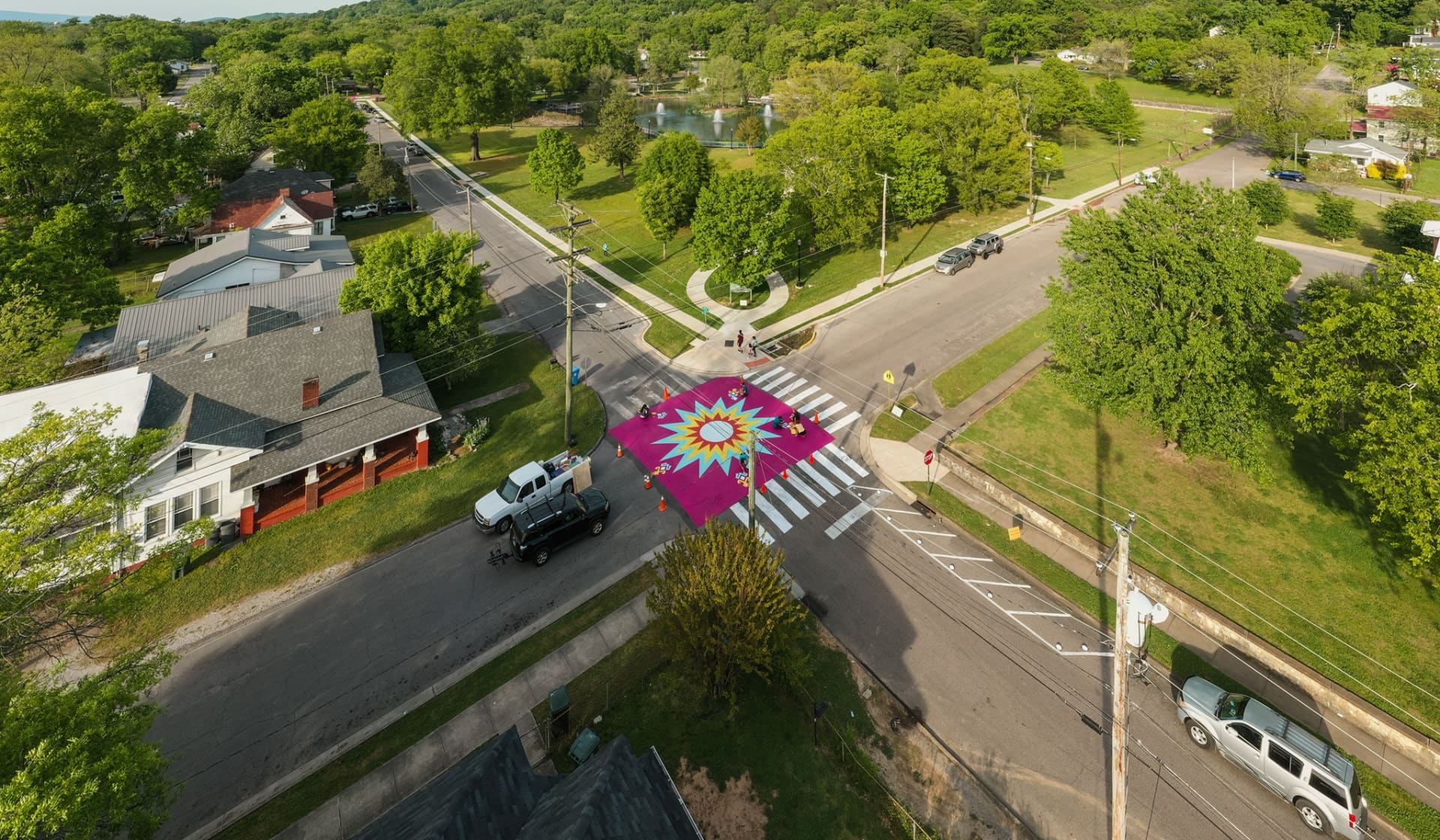 East Lake Park Asphalt Art Installation