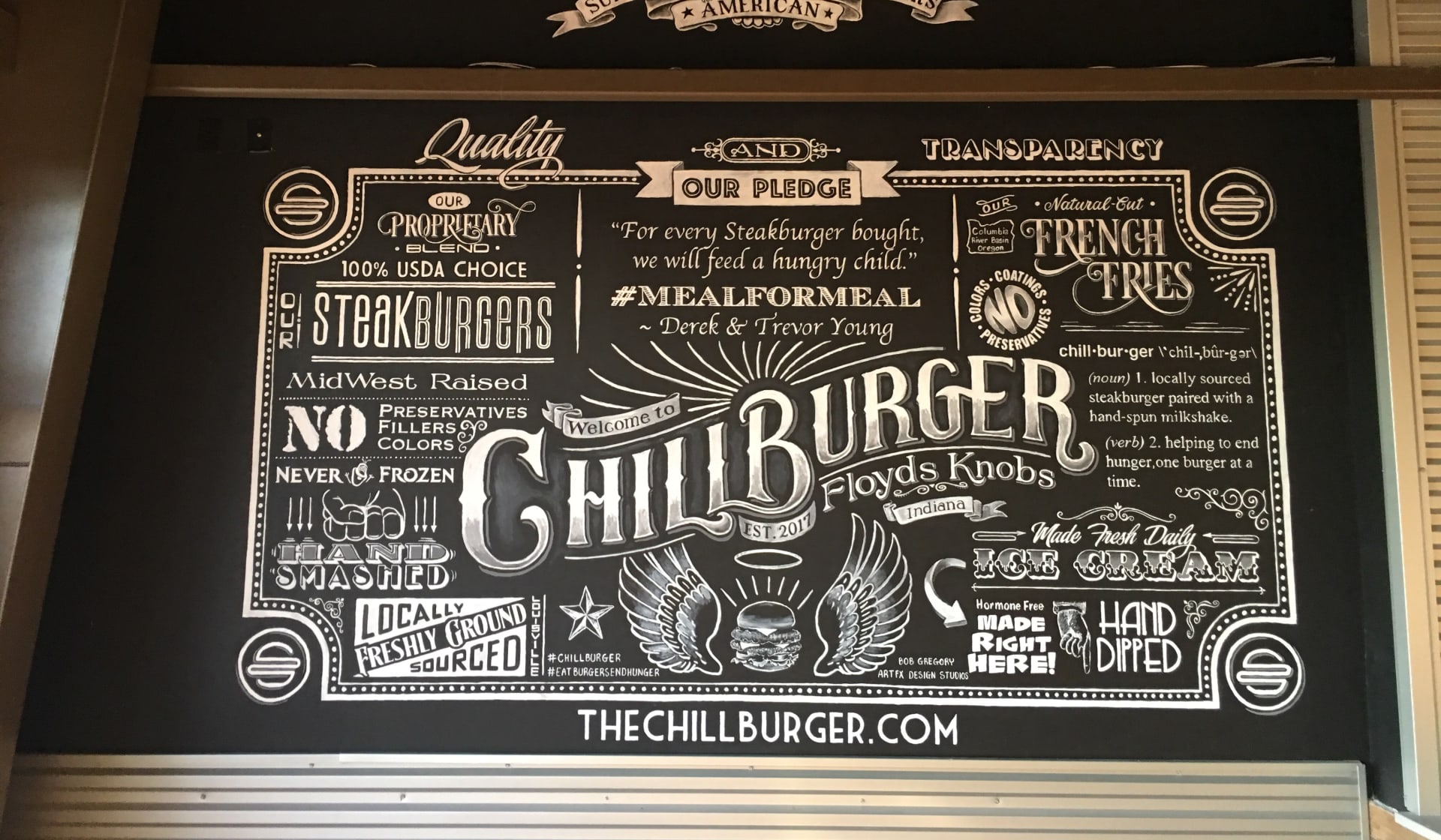 Chillburger Chalkboard Mural