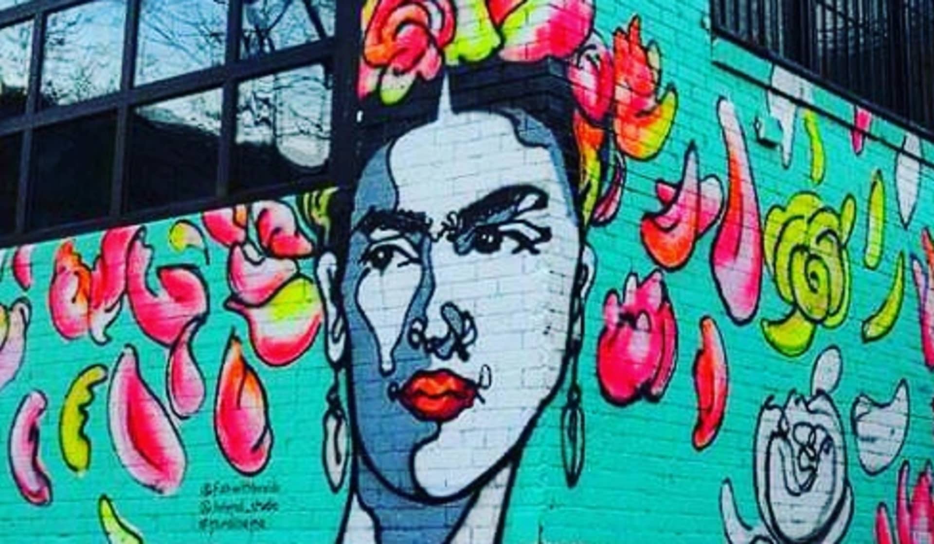 Frida spreading her flowers to the Universe