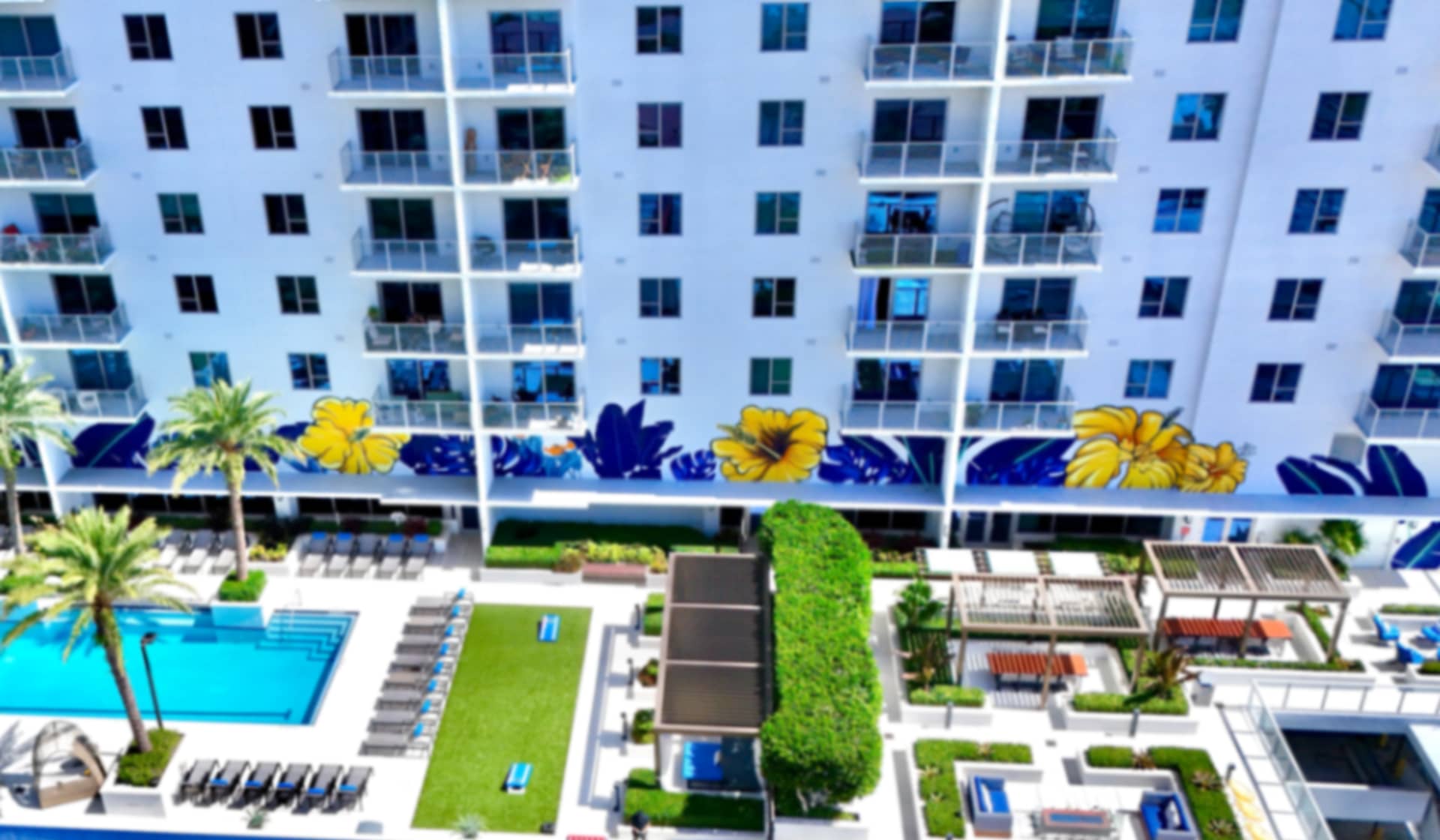 Parkline Palm Beaches pool deck beautification mural