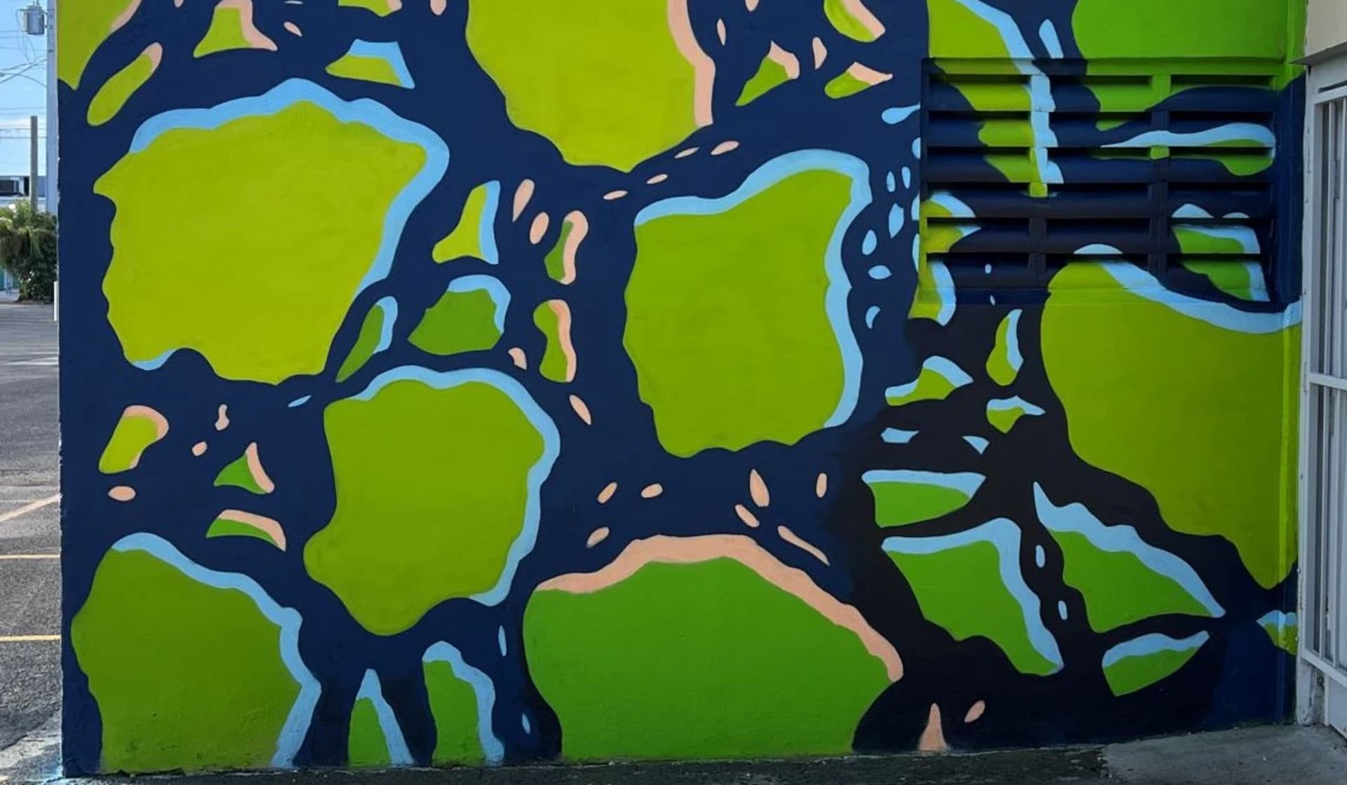 Yarn Mural (spray paint)