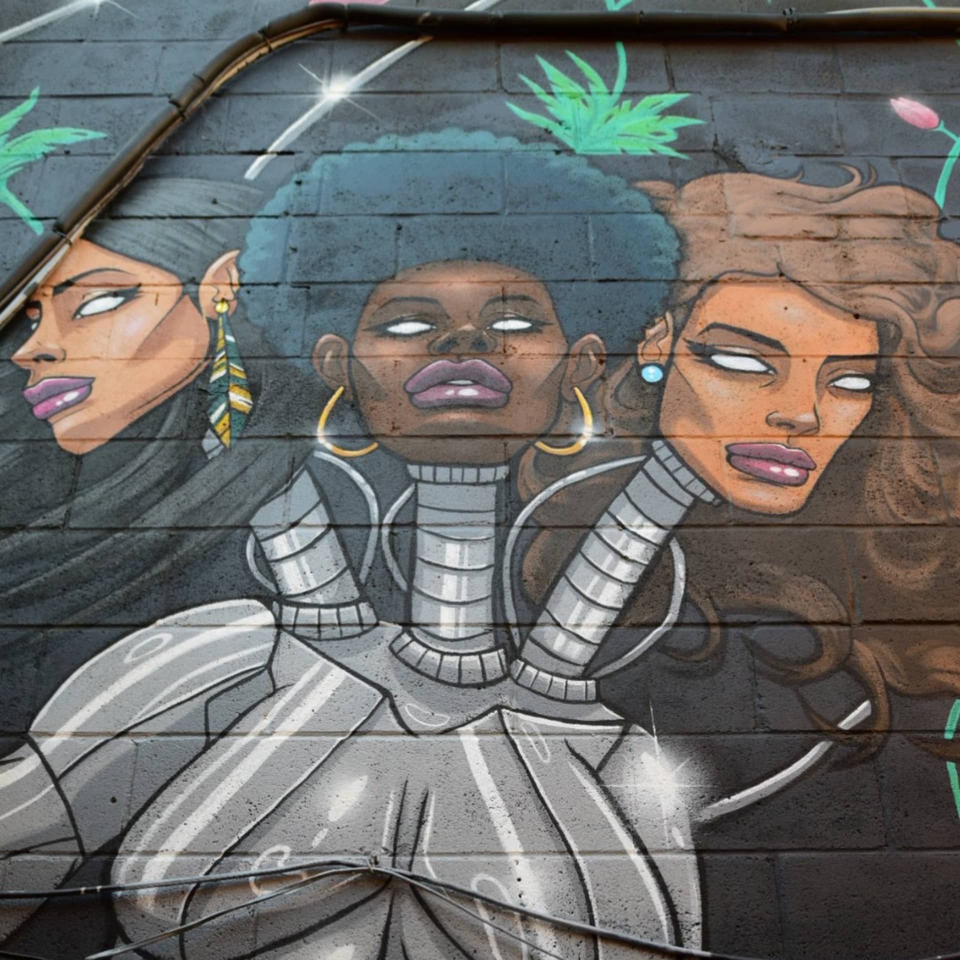 Futuristic Femininity in Urban Harmony detail