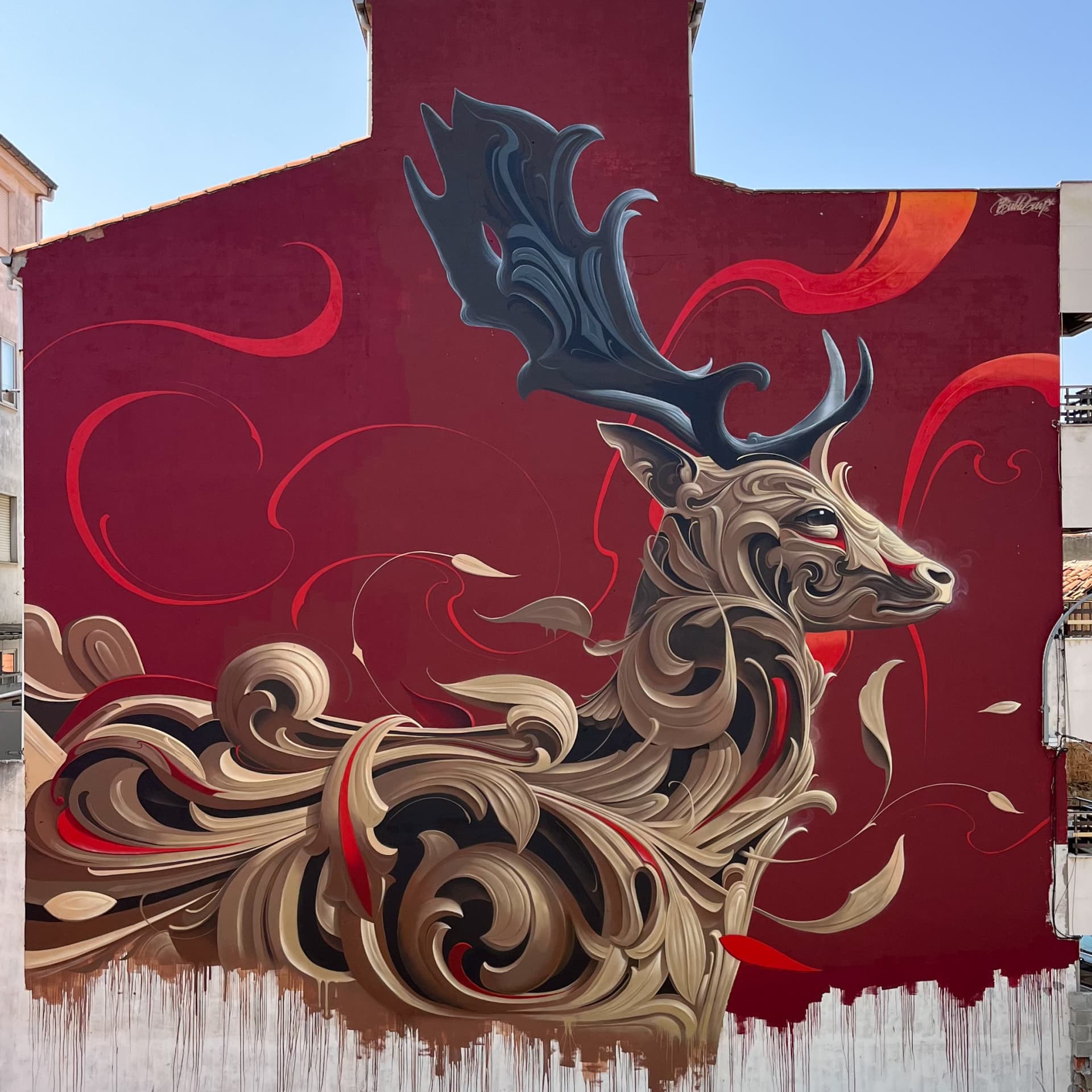 Ornamental deer detail