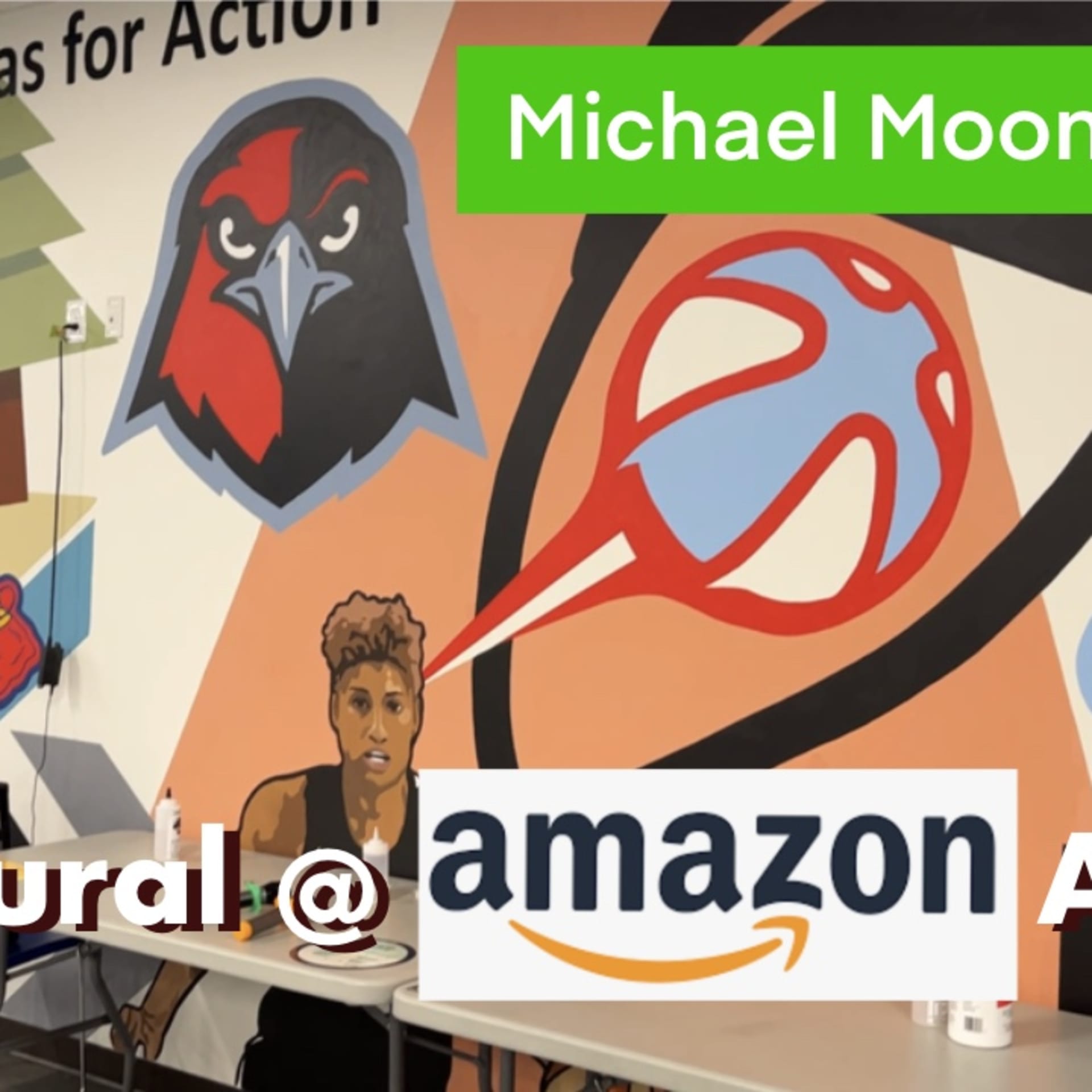 Amazon ATL8 Breakroom mural detail