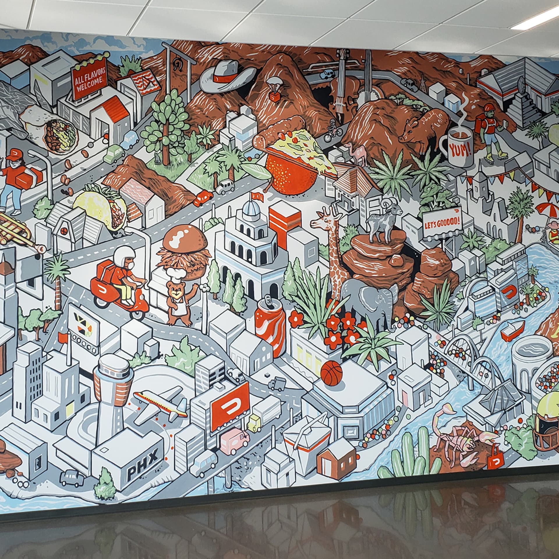 Doordash Tempe Mural detail