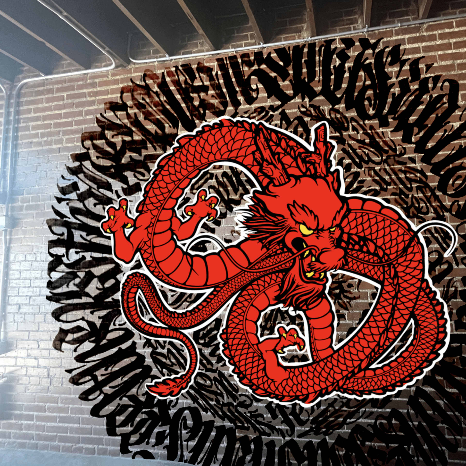 Dragon Mural Design detail