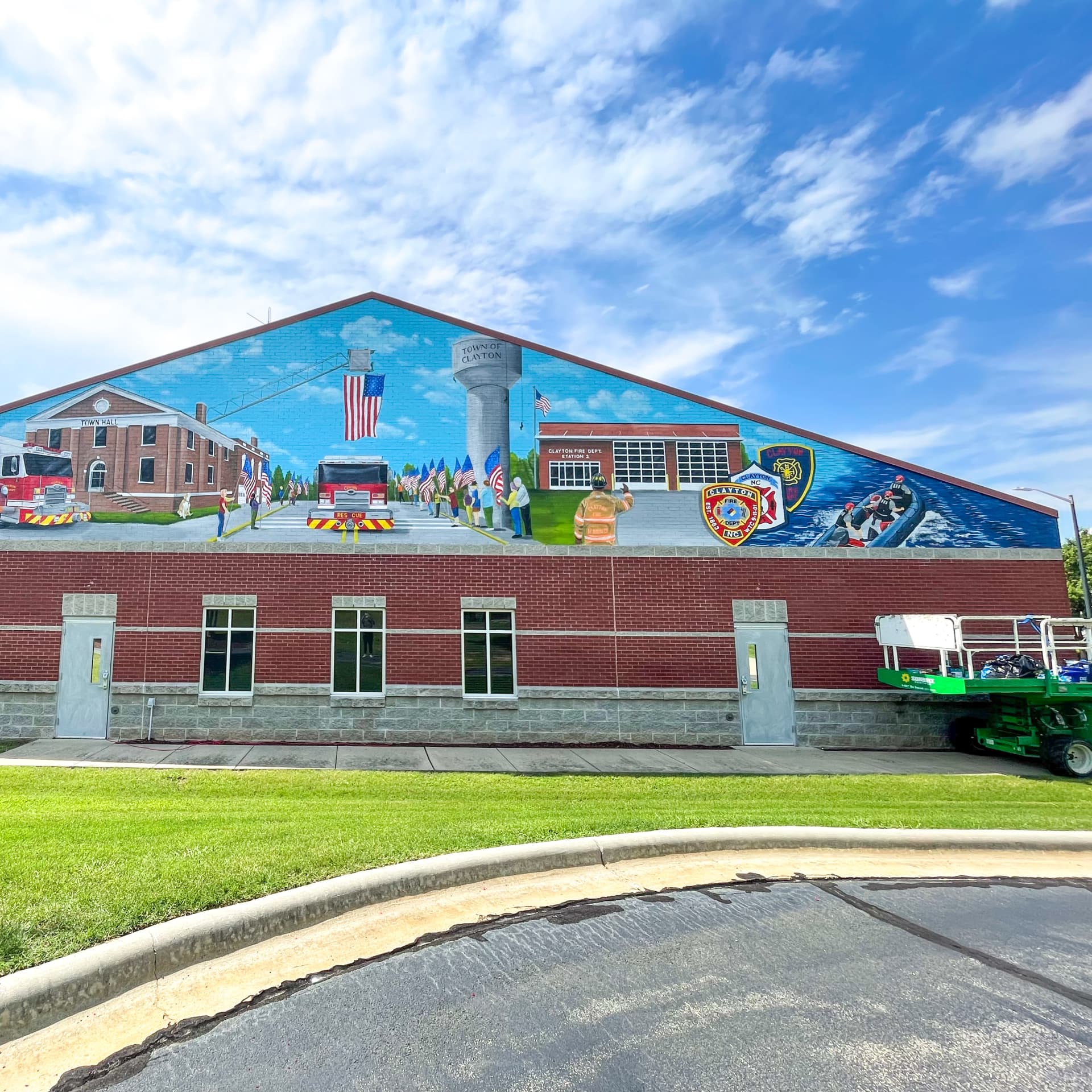 Clayton FD memorial mural detail