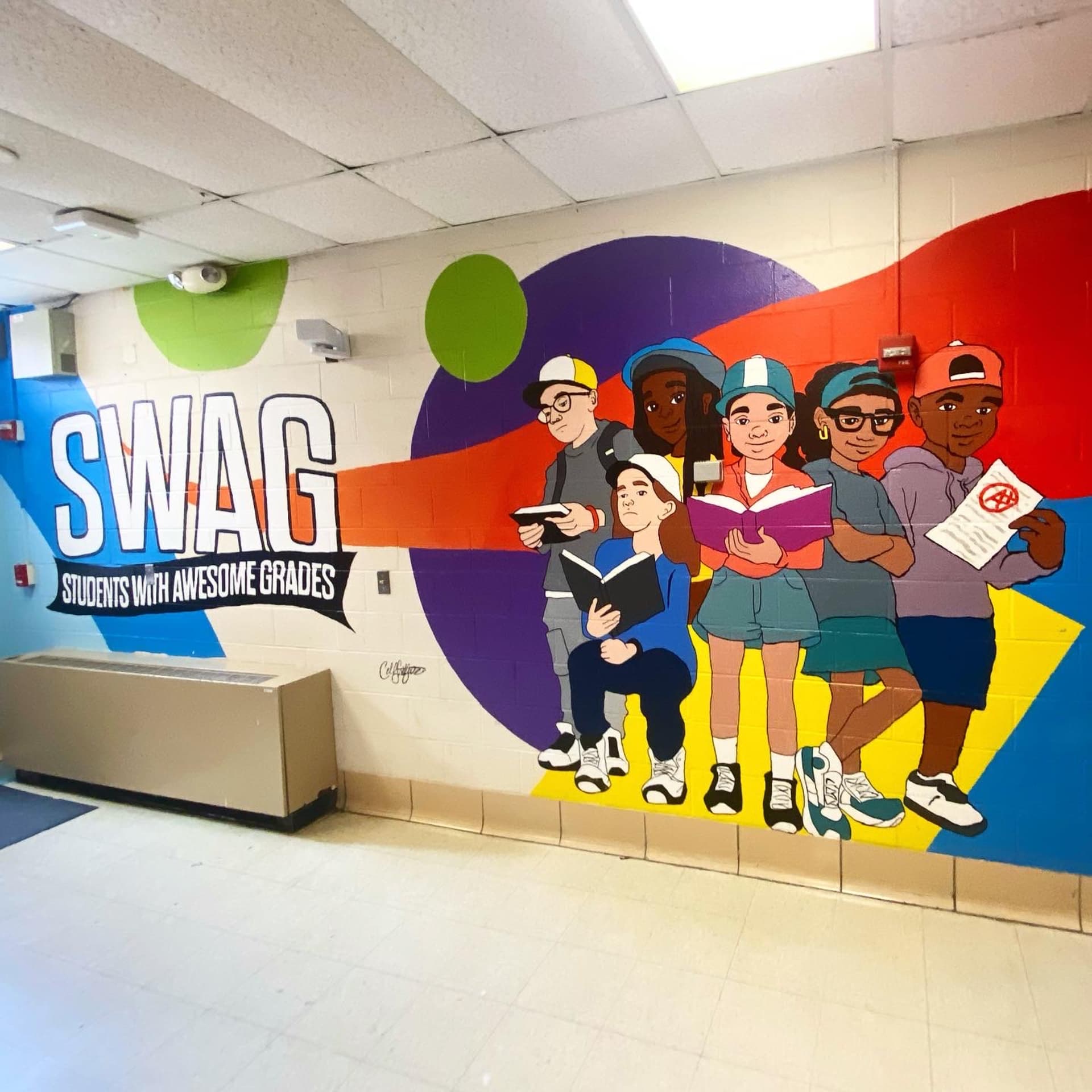 Students With Awesome Grades (S.W.A.G) Mural detail