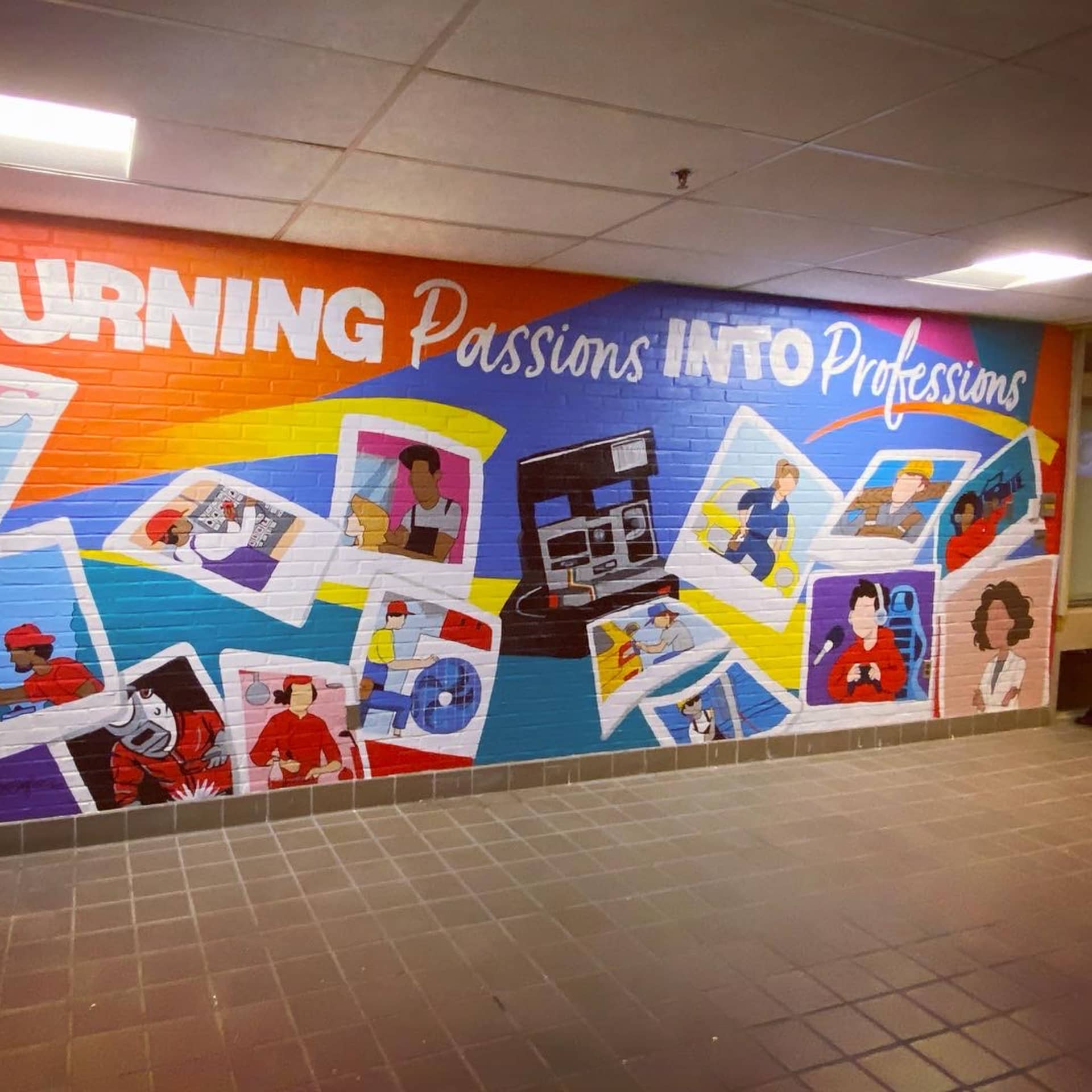 Turning Passions into Professions Mural detail