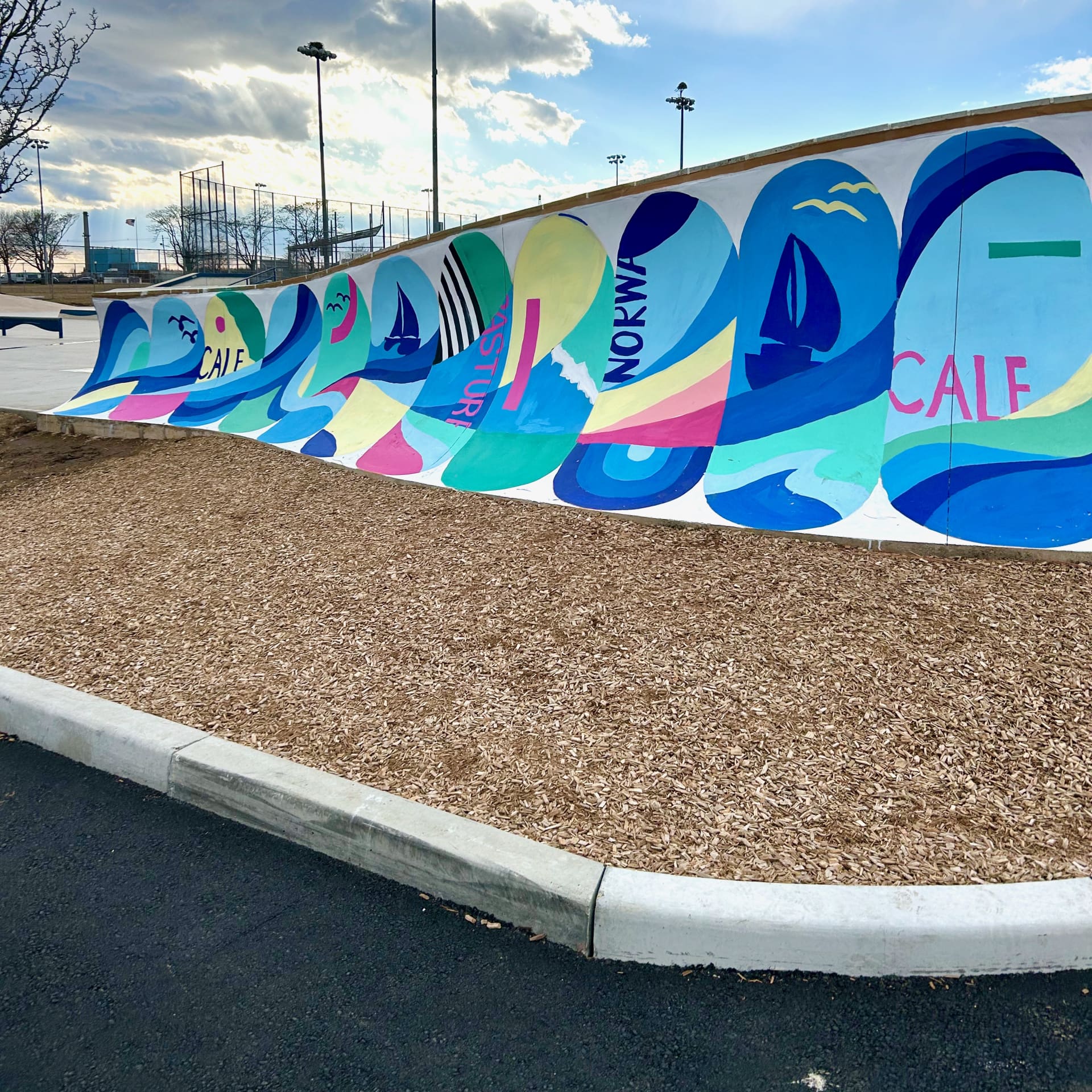 Beach Skatepark mura  detail