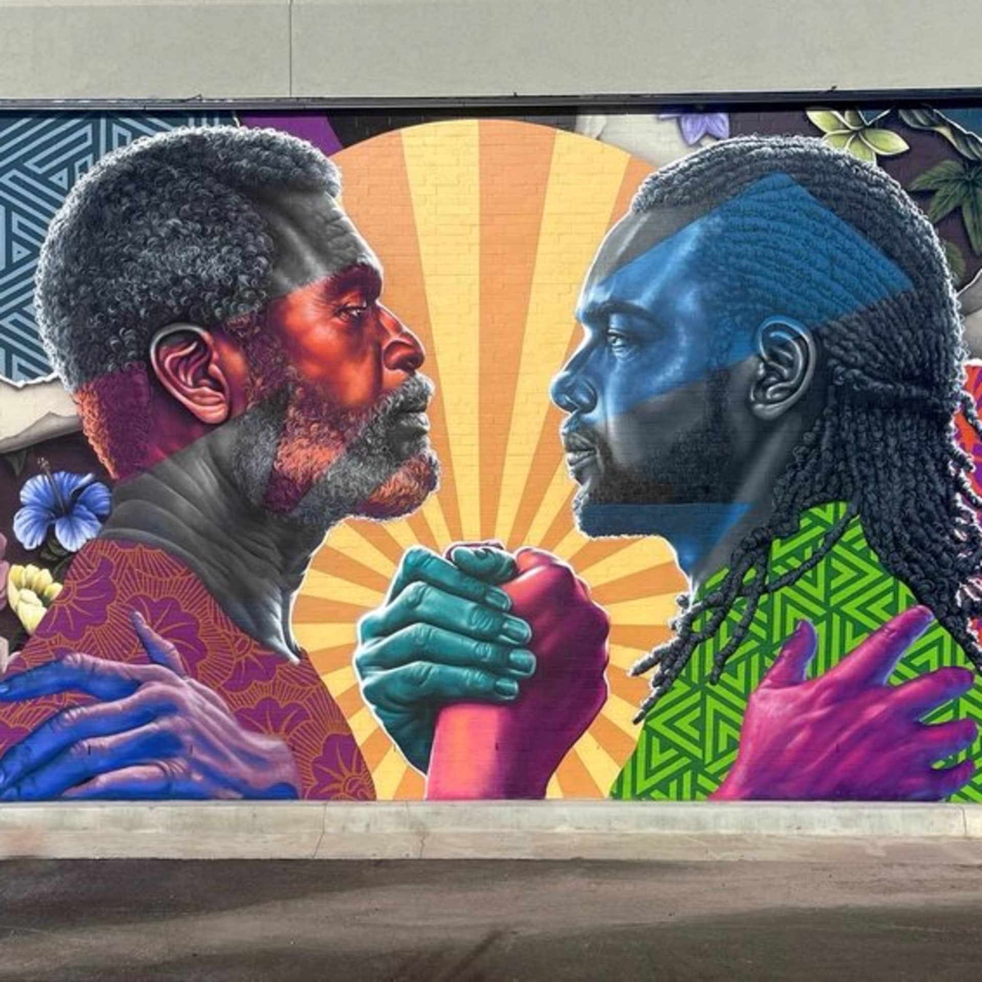Unity in Colorful Embrace detail