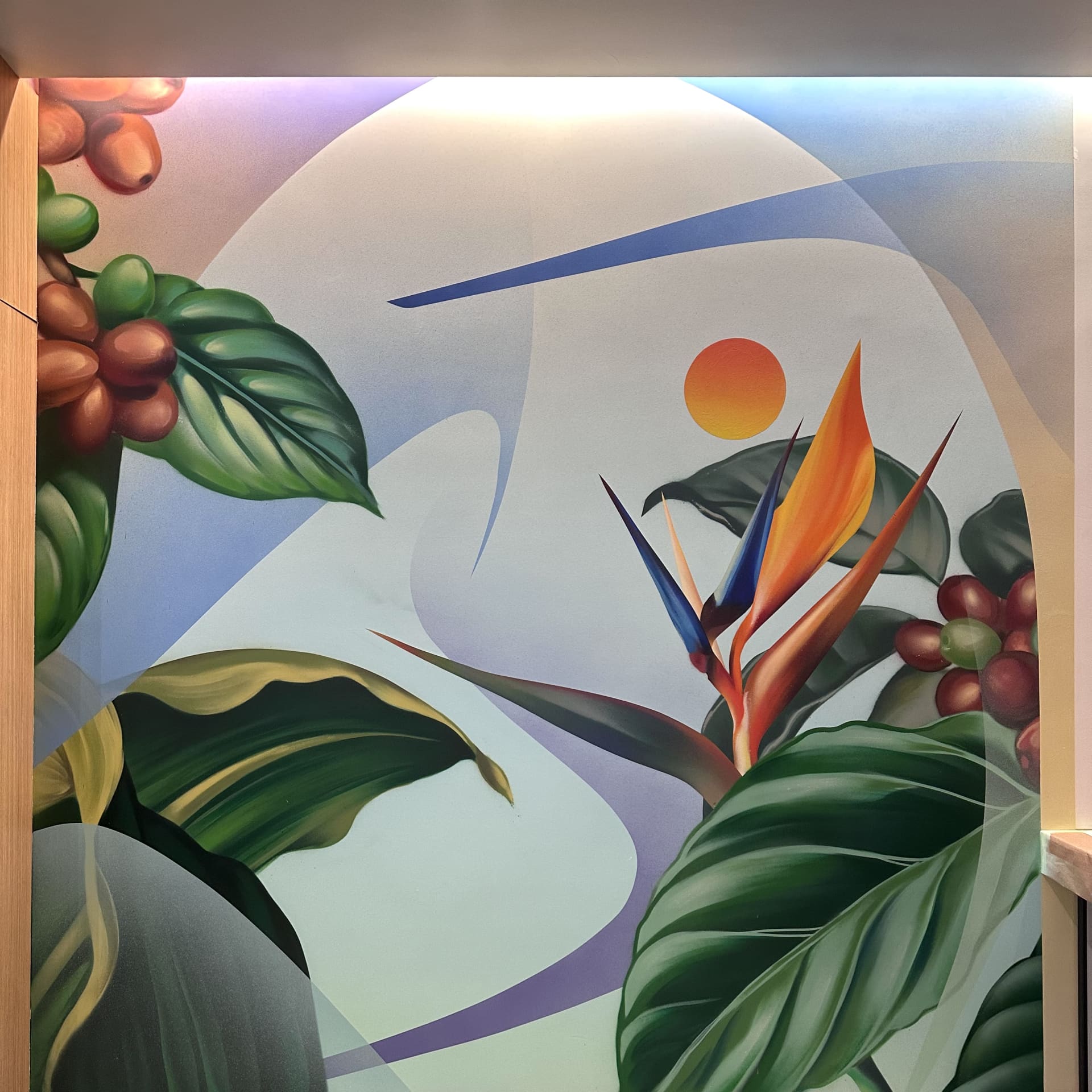 Tropical Harmony in Vibrant Color Palette detail