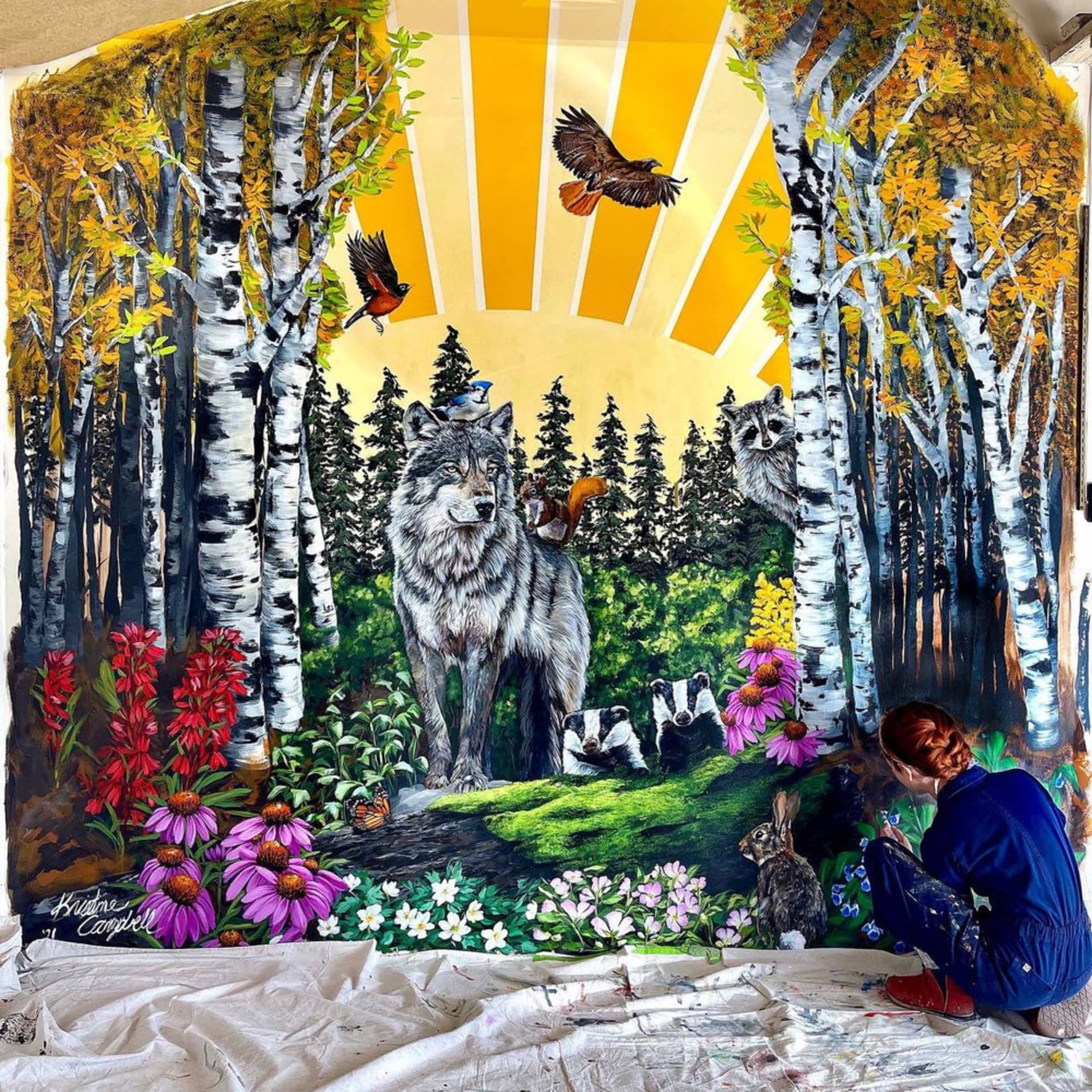 Fauna Meets Flora in the Northern Woods, Residential detail