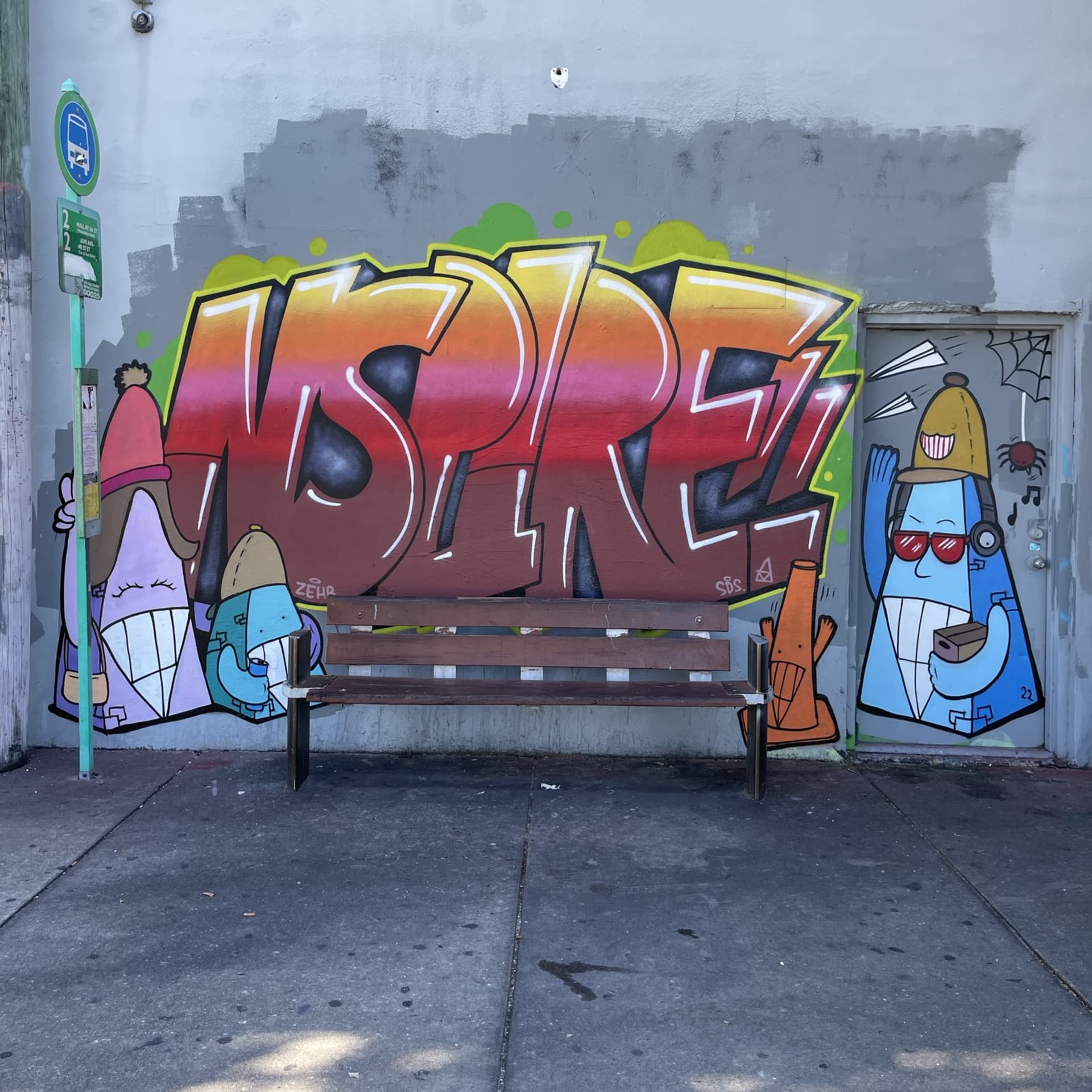 Bus stop  detail