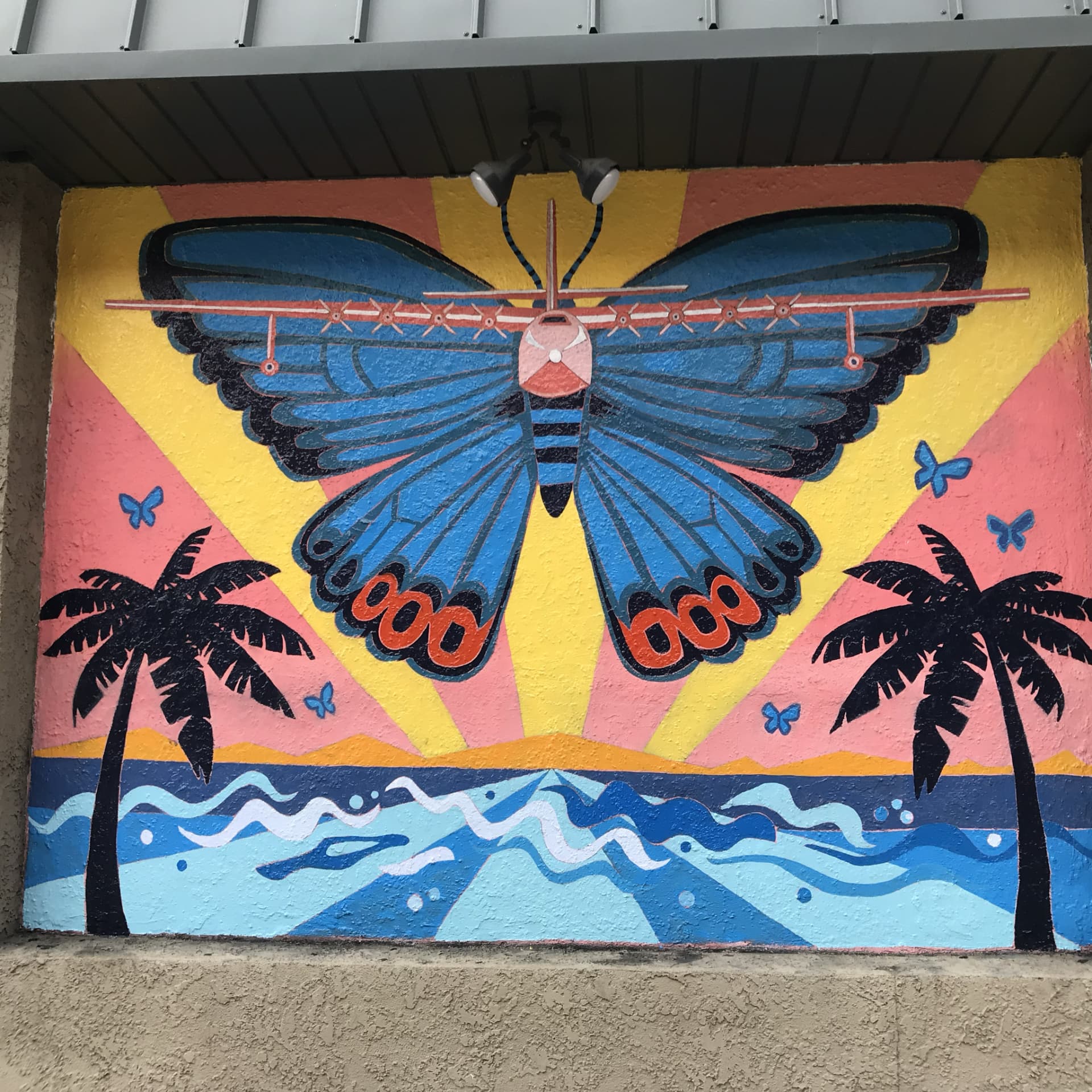 Butterfly Ocean Mural detail