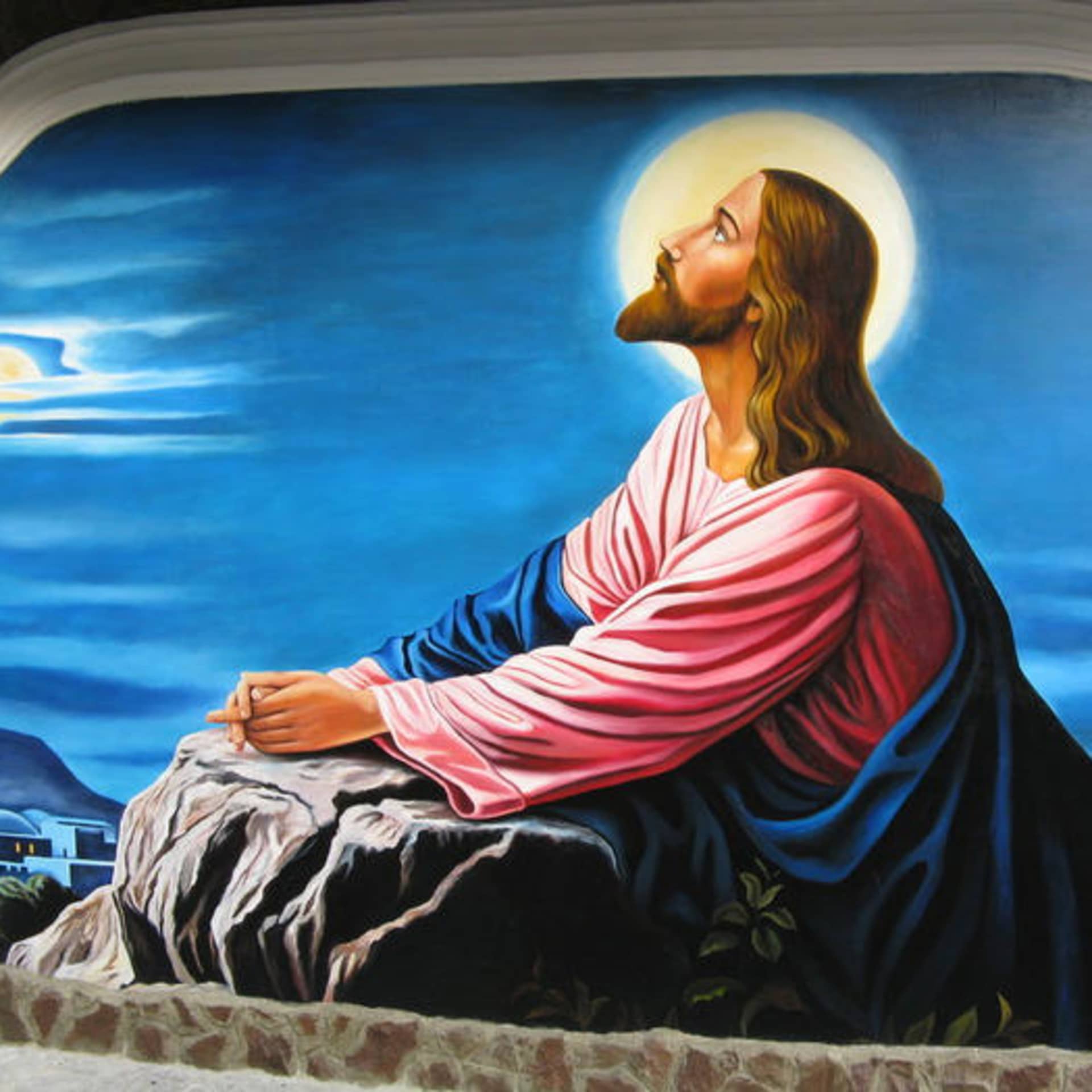 Divine Reflection in a Moonlit Reverie detail