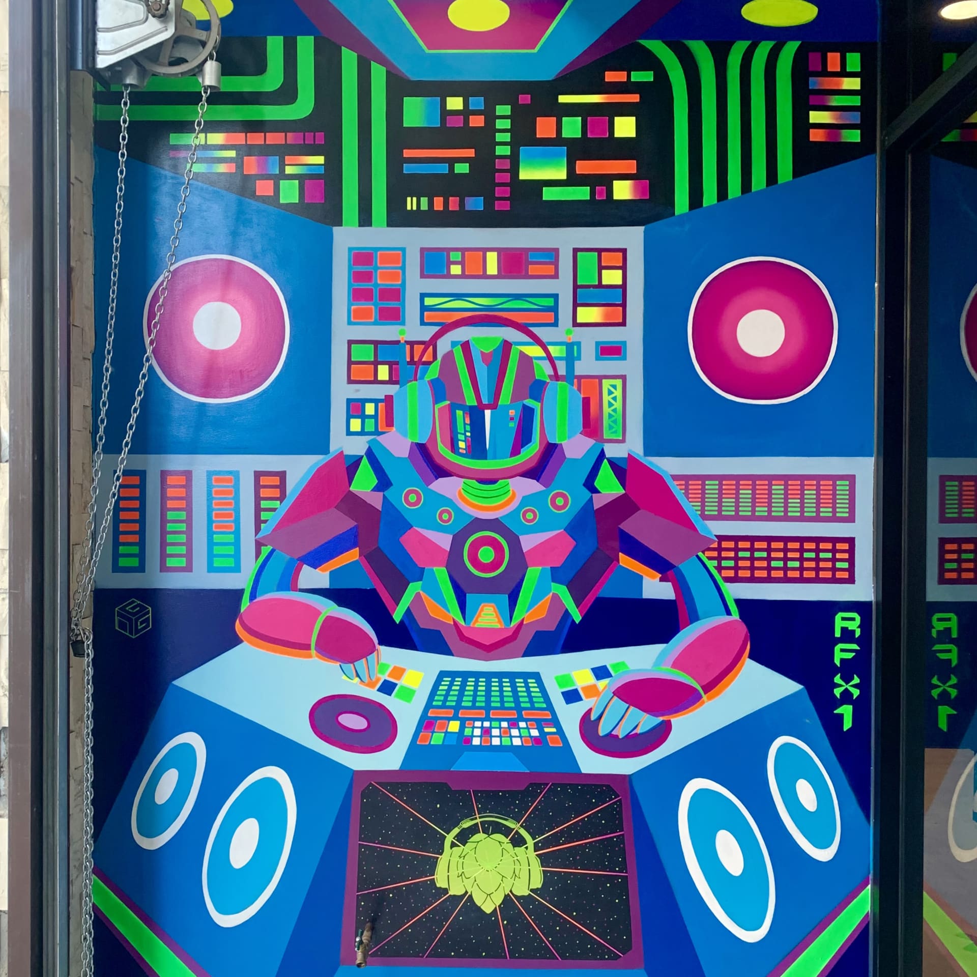 Cosmic Beats in Neon Dimensions detail
