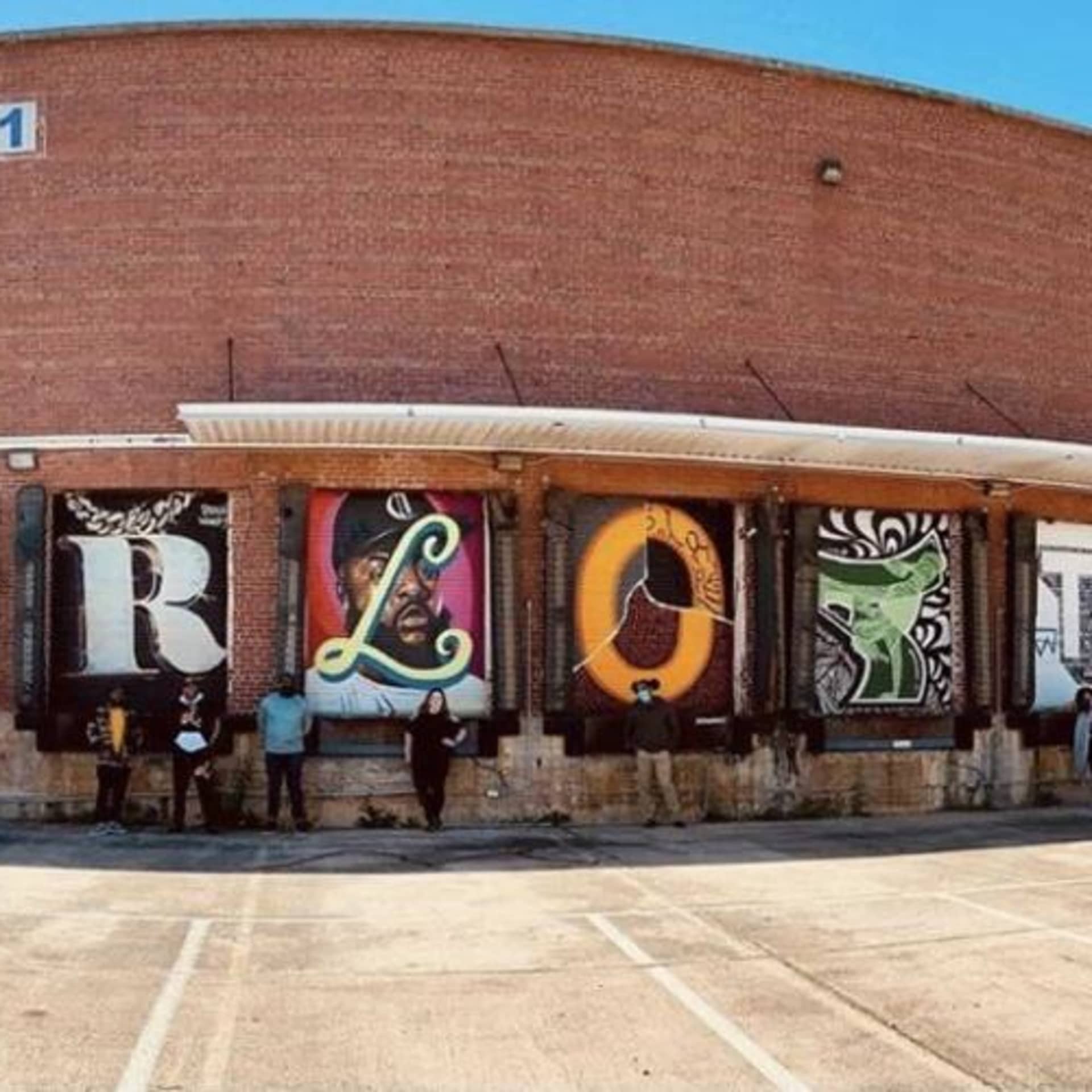 We Are Hip Hop CHARLOTTE Letter Mural detail