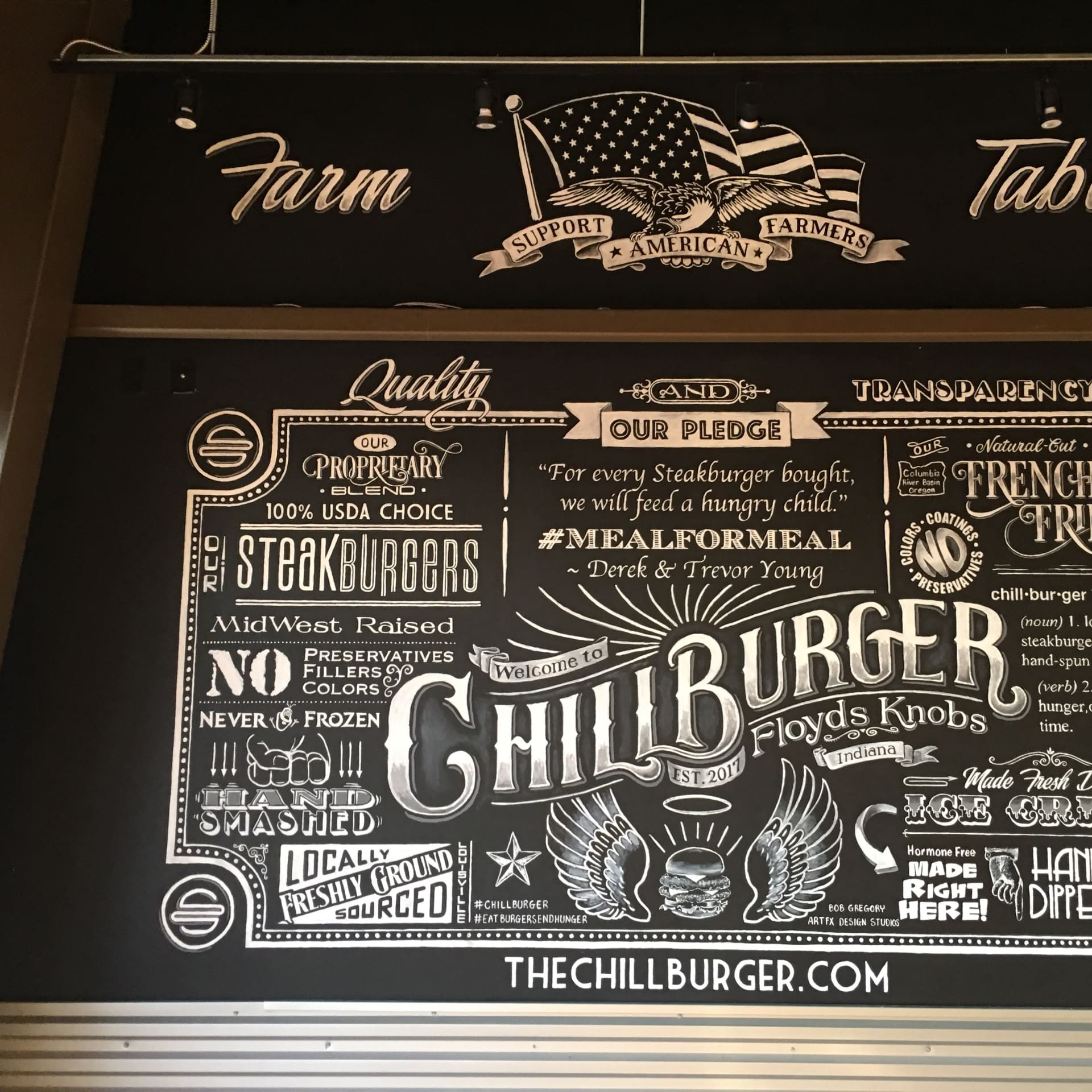 Chillburger Chalkboard Mural detail