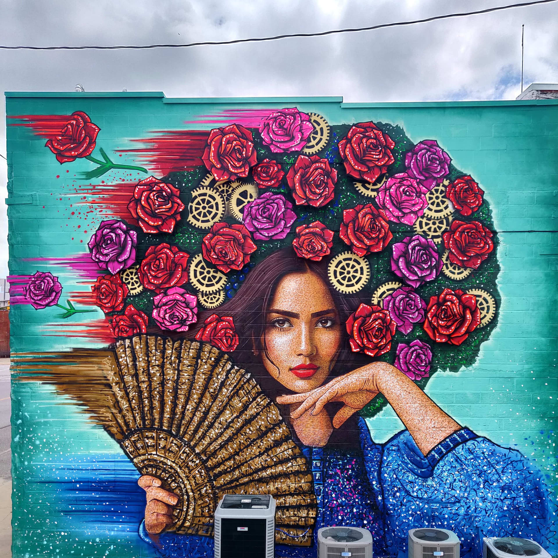 Estela - mechanical mural electrically powered (12 motors) see reel on https://www.instagram.com/reel/C0CUROVIpgc/ detail