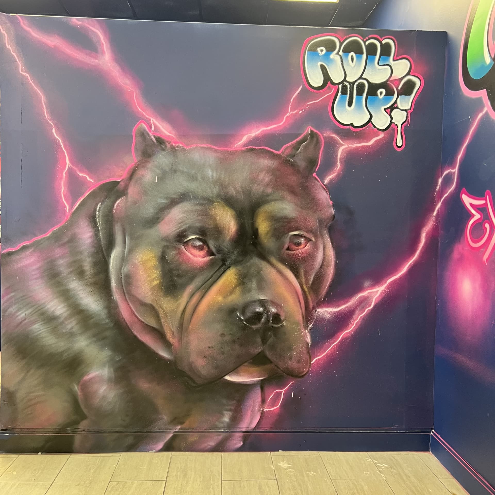 Electric Gaze of the Urban Guardian detail