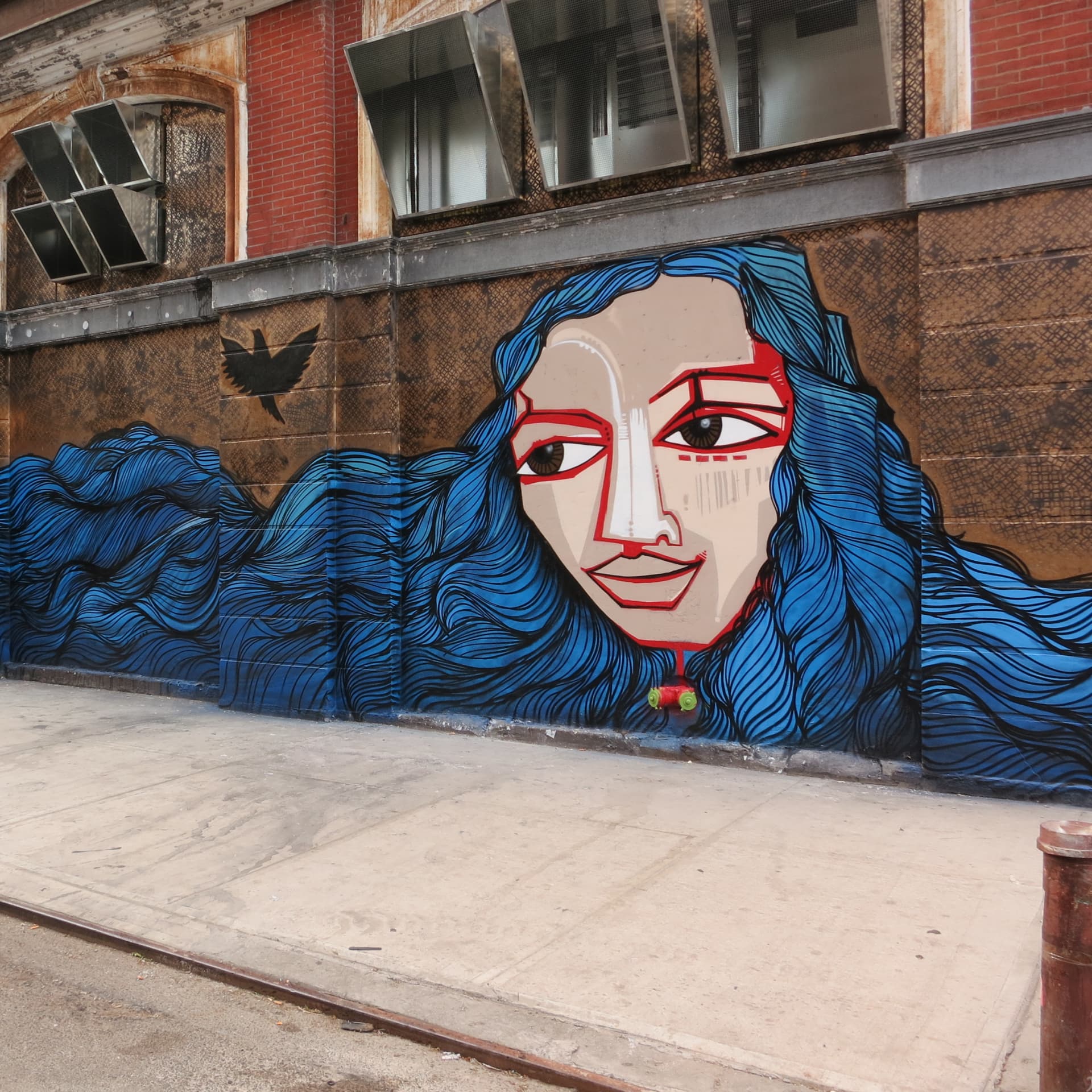 Voices of Resilience in Flowing Blue Waves detail