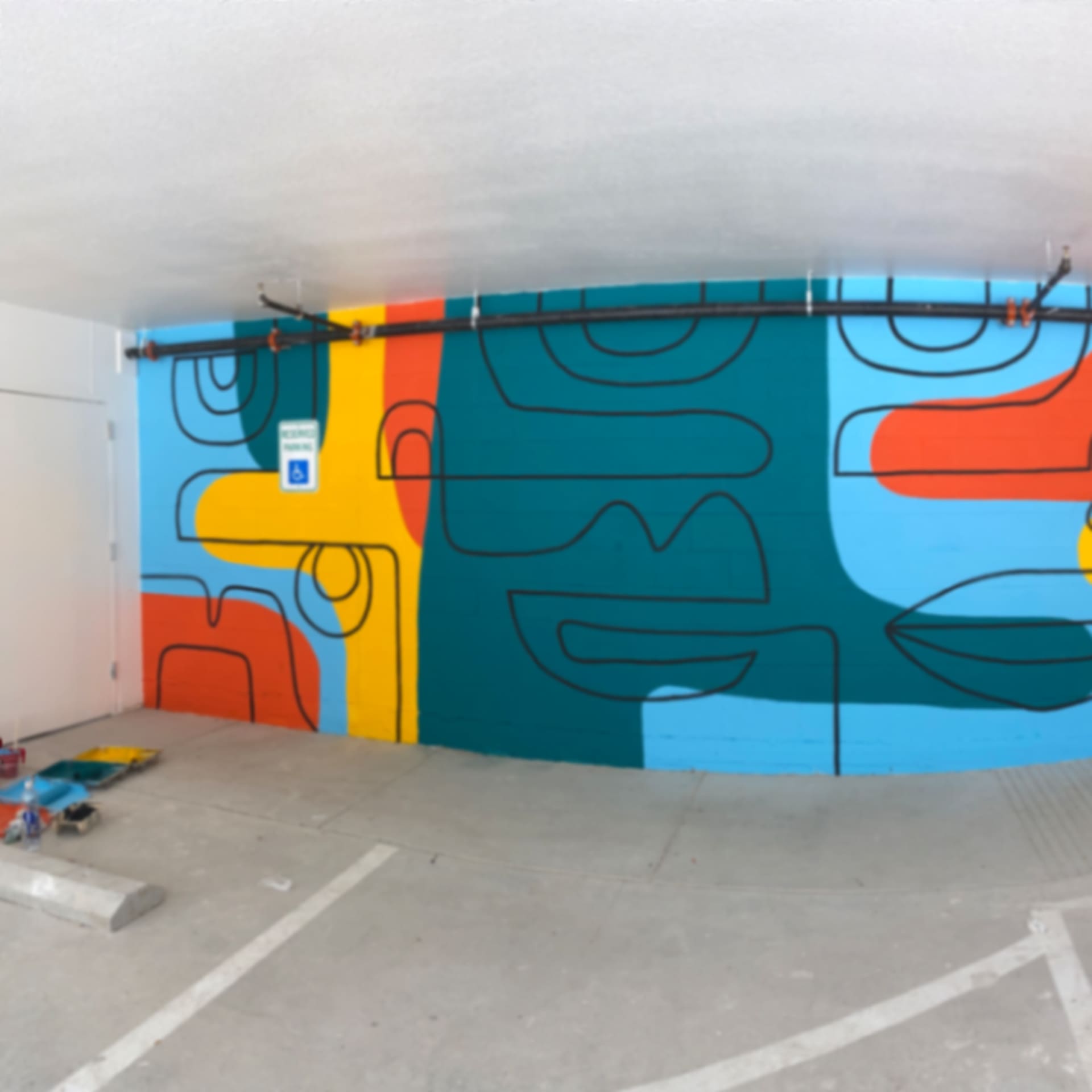 Abali Apartments Mural #1 detail