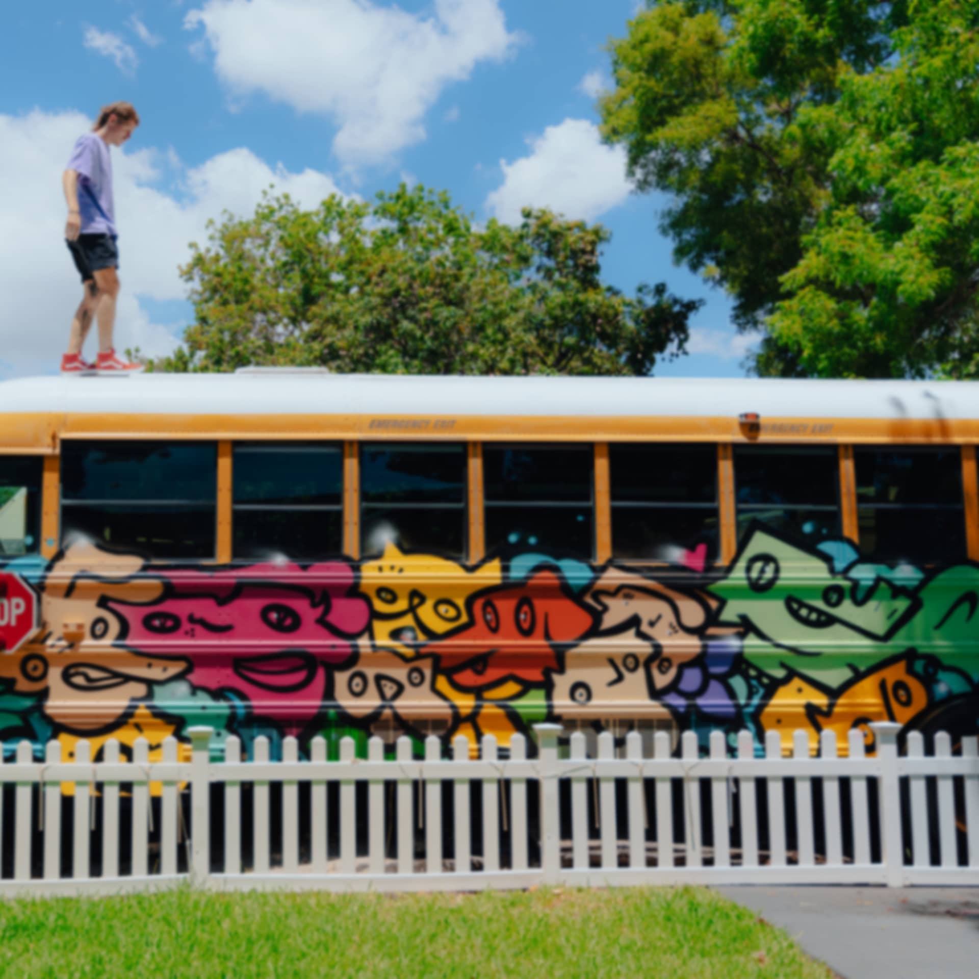 Joyful Journeys on a Colorful Canvas detail