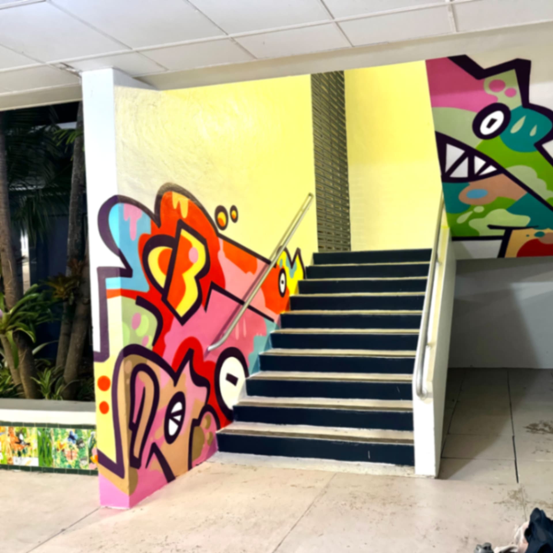 Vibrant Whimsy on the Steps of Pinecrest detail