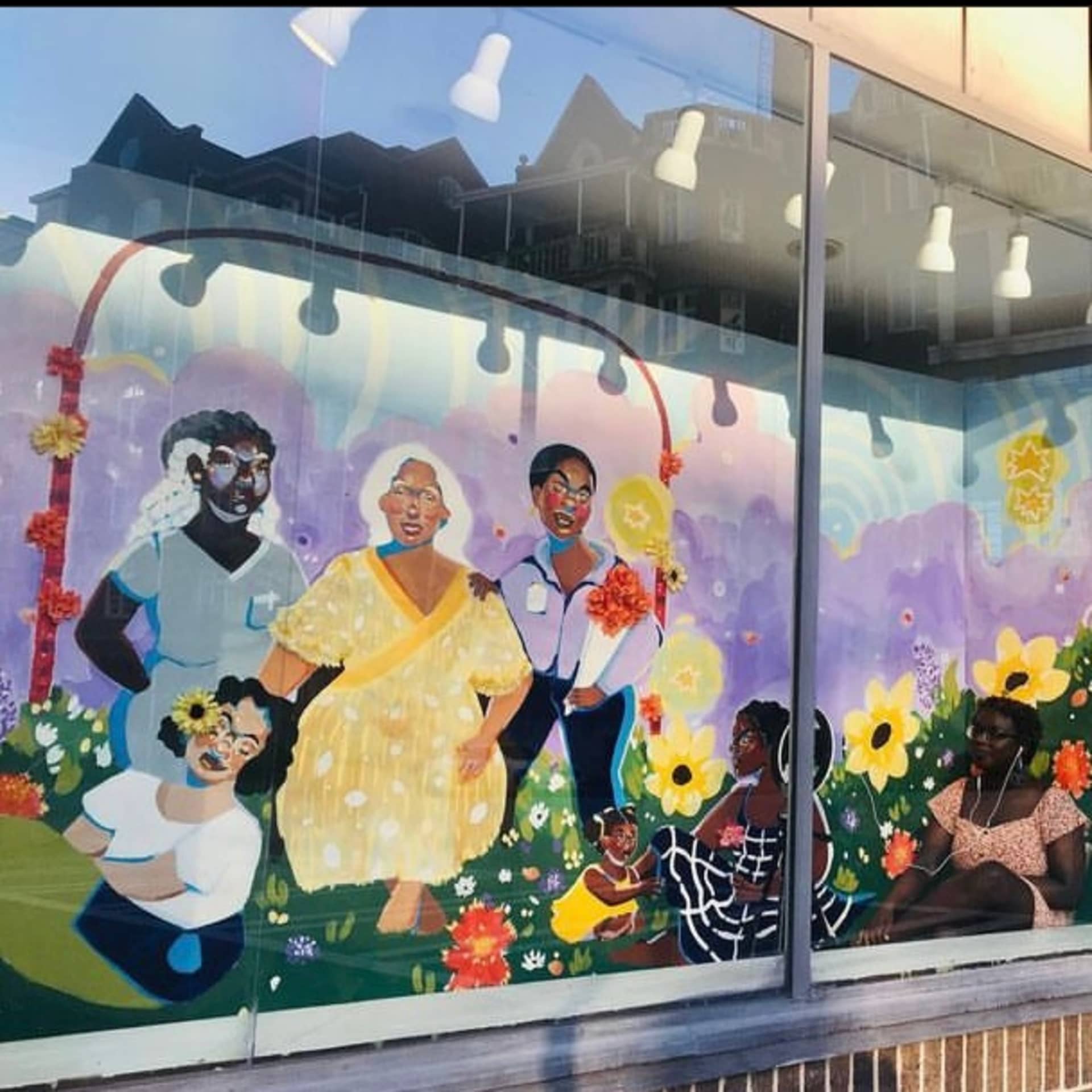 Give People Their Flowers Mural  detail