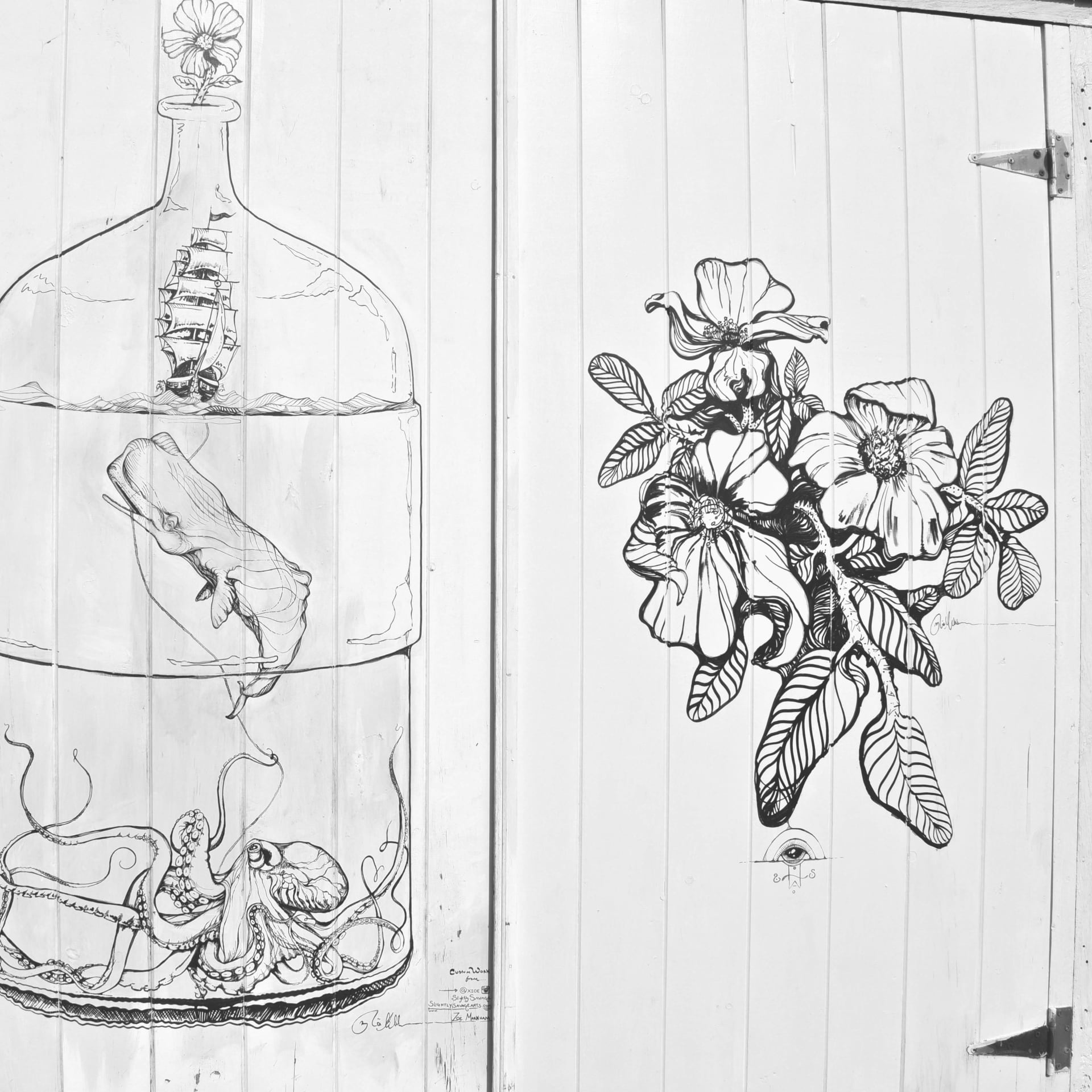 Whispers of Ocean and Blooming Dreams detail