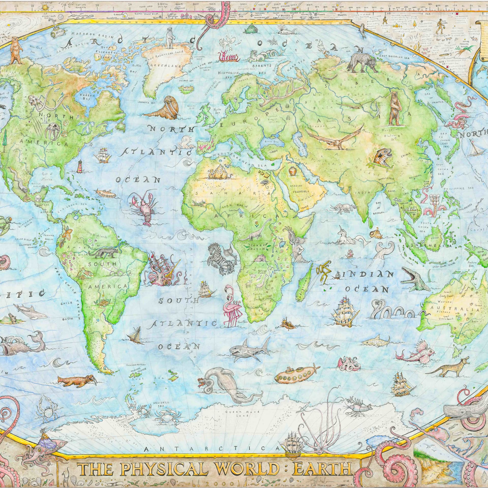 Cartography of Dreams and Ocean Whispers detail